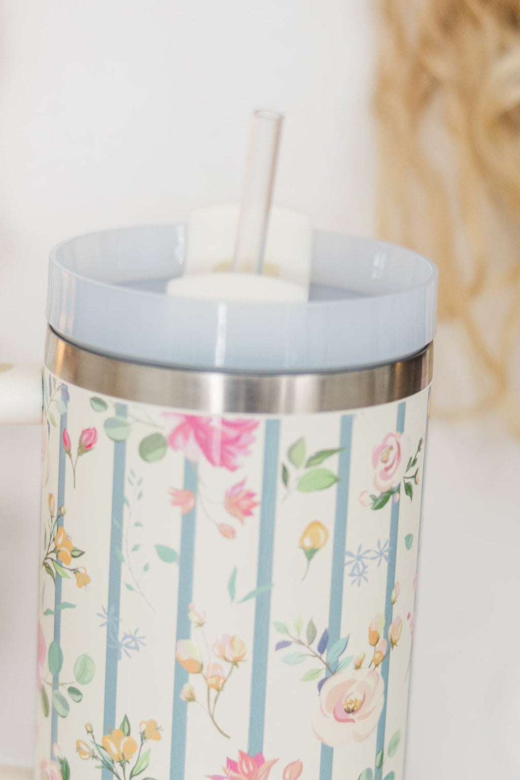 Lindsey's Adorable Blue Floral 40 oz Cup for Girls