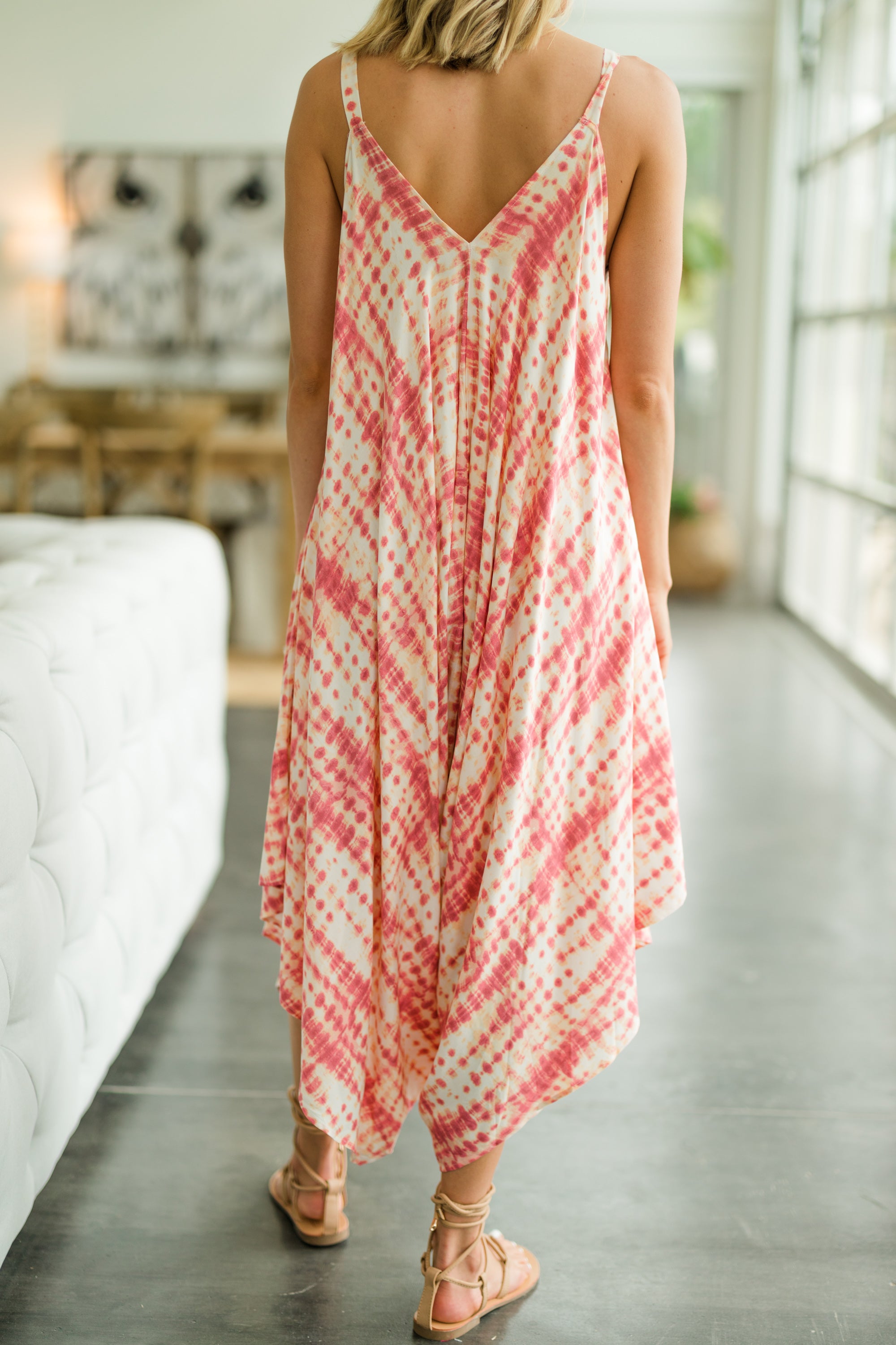 Stunning Coral Orange Tie Dye Jumpsuit - Find Your Style Now!