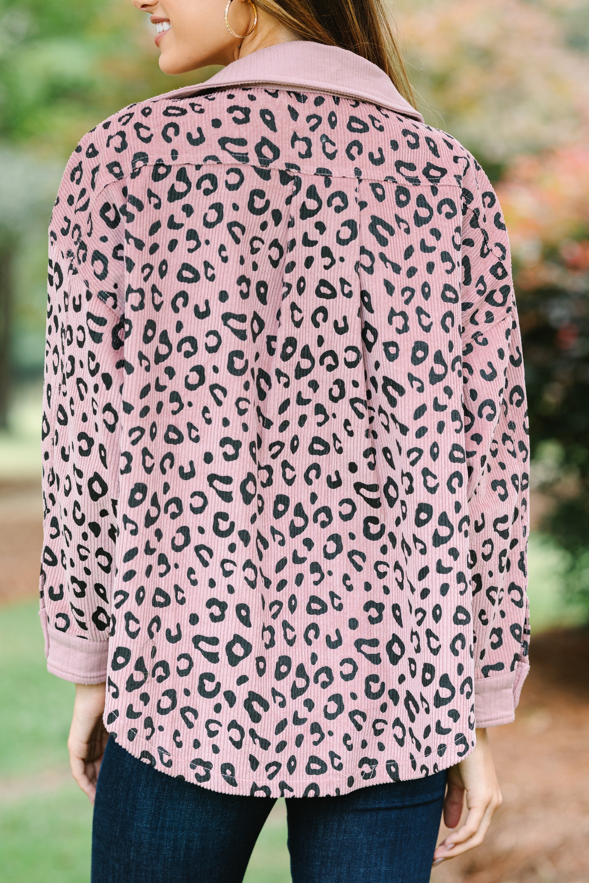 Leopard Print Corduroy Shacket for Fun Days