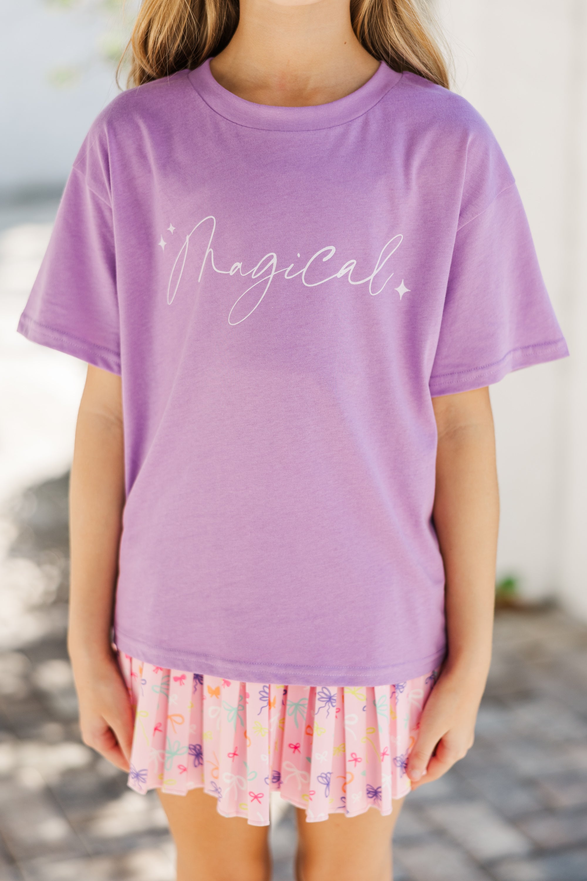 Girls' Enchanting Lavender Magic Graphic Tee