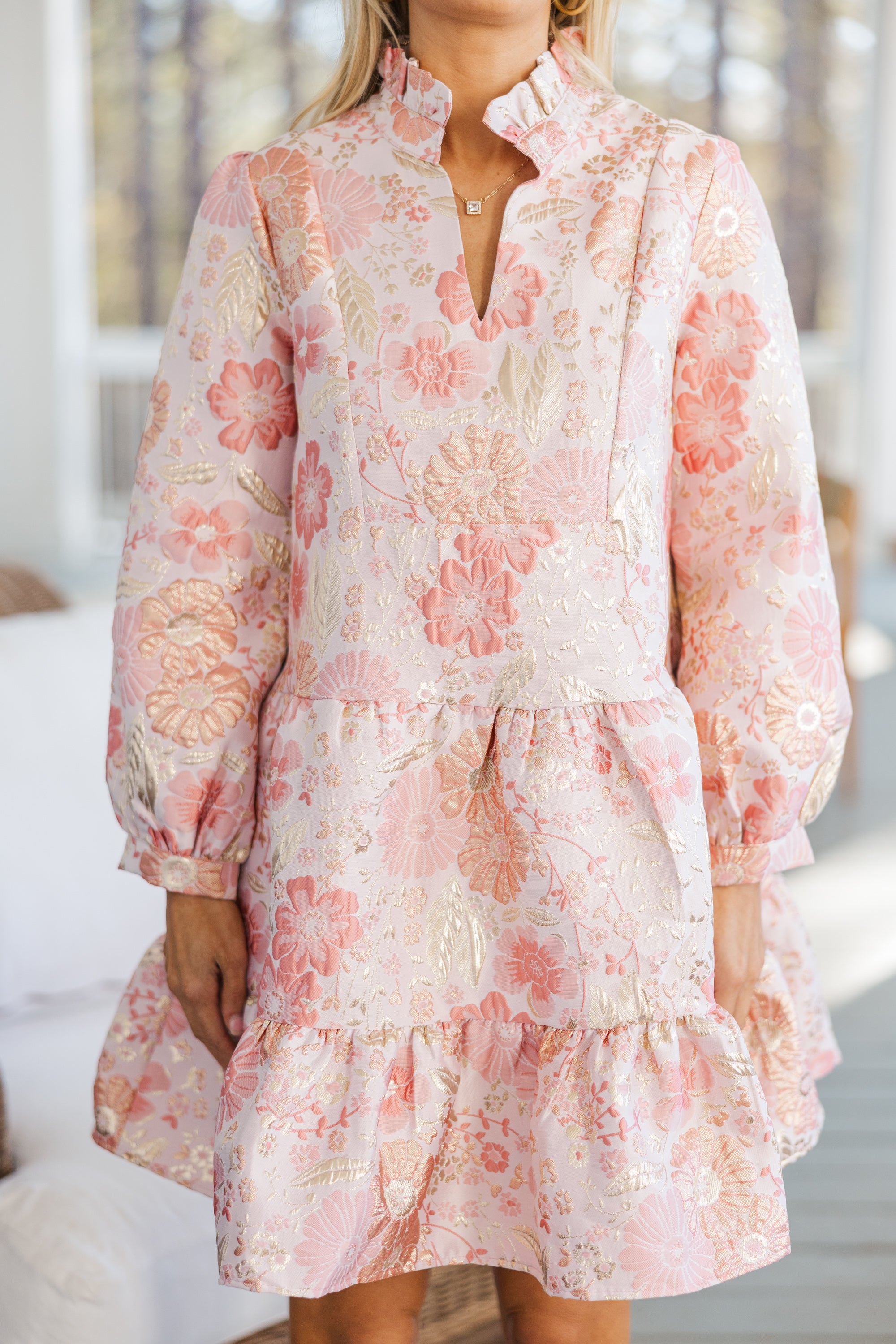 Enchanting Always On My Mind Pink Floral Dress