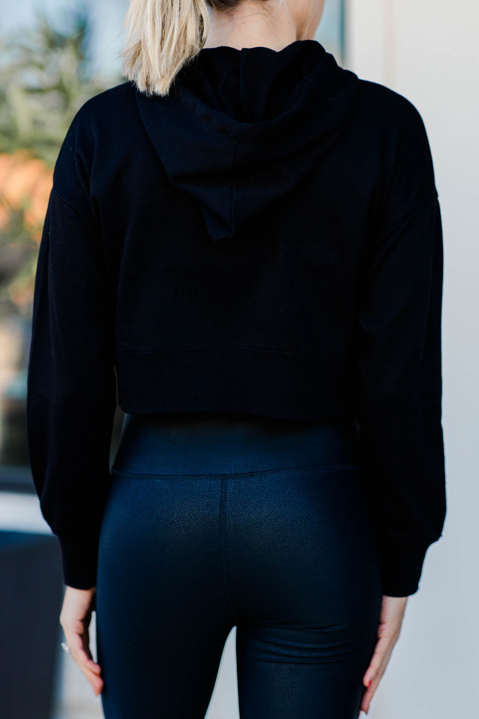 Irresistible Black Crop Hoodie - Find Your Fashion Way