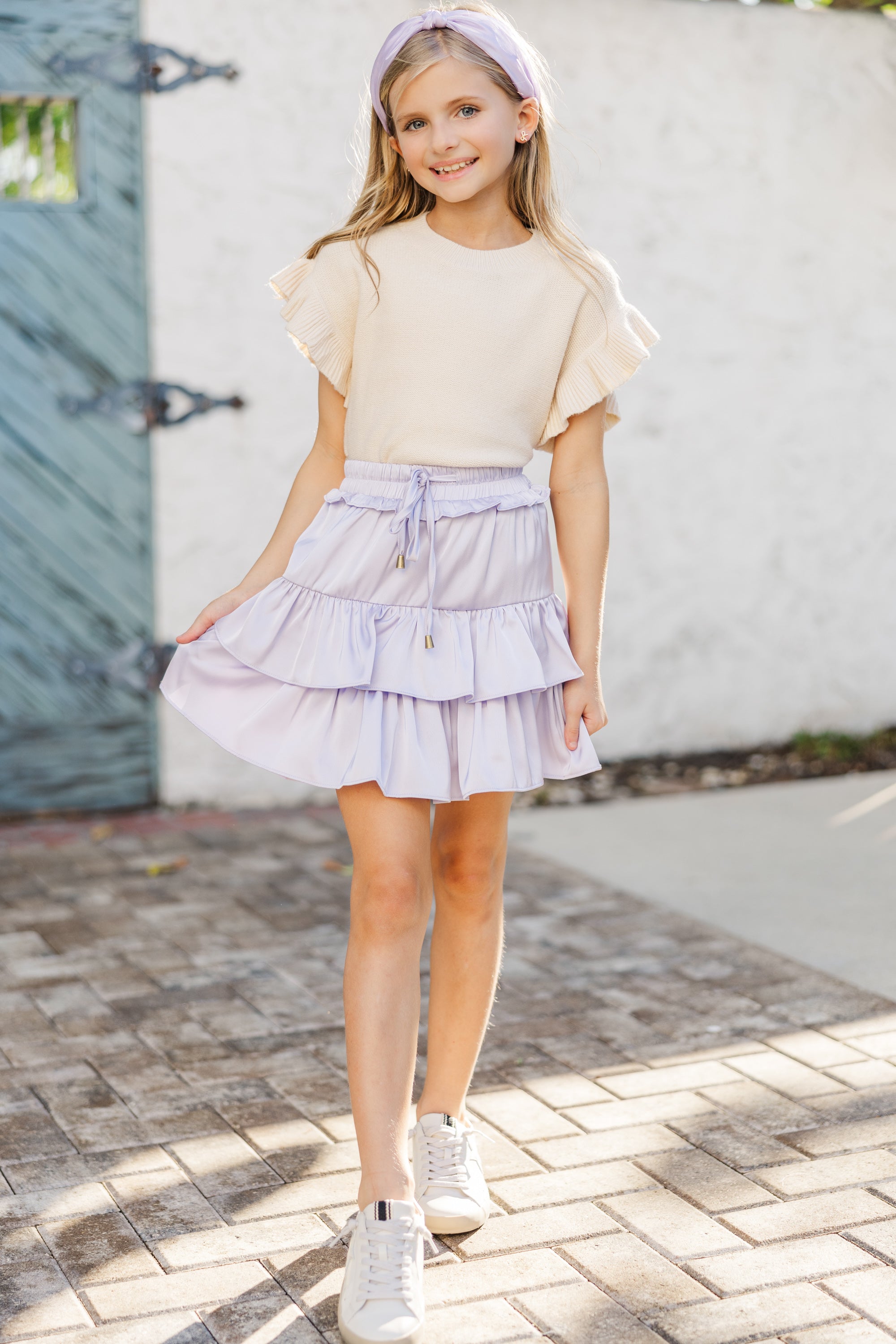 Girls' Light Lavender Purple Skort: Take the Fashion Leap!