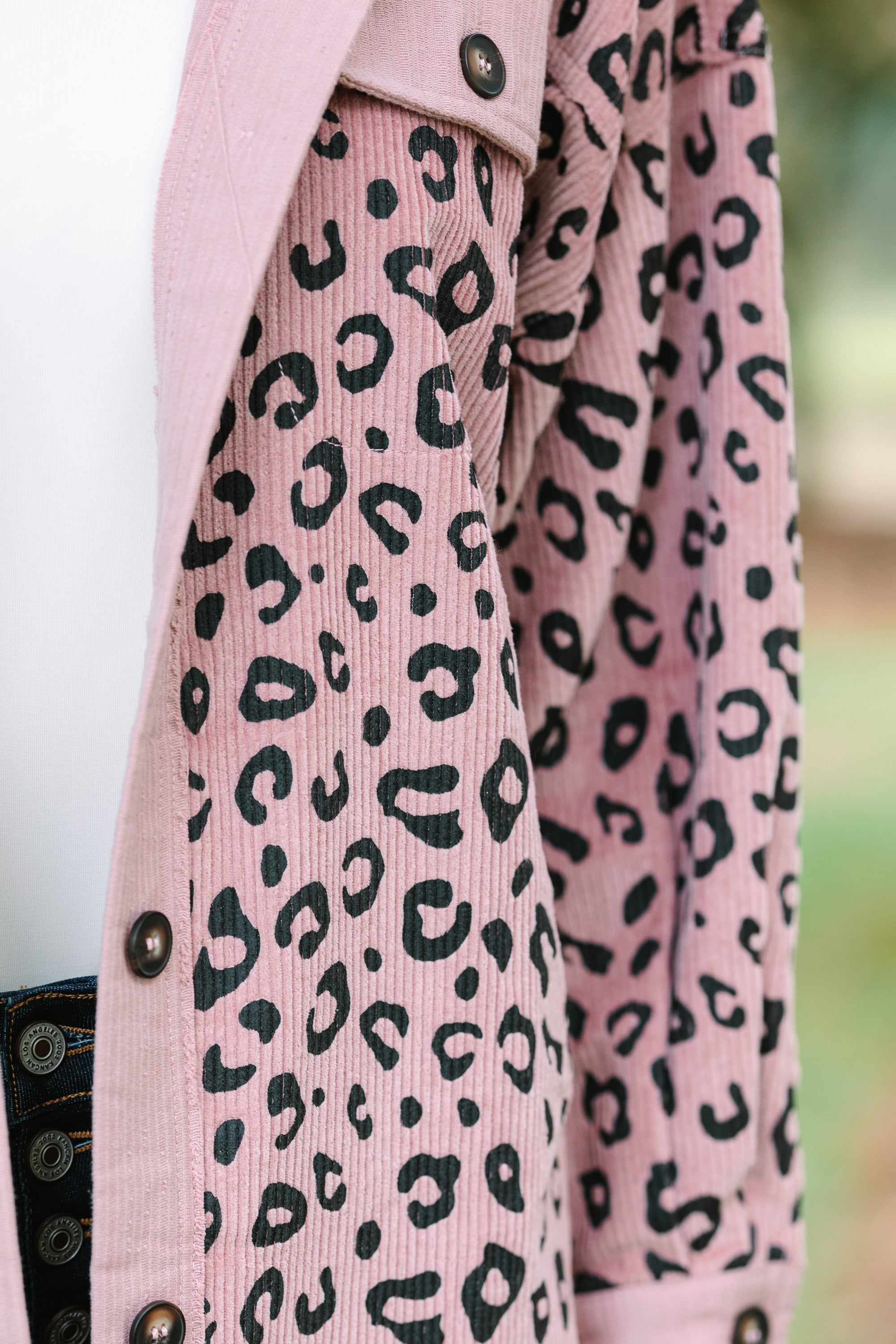 Leopard Print Corduroy Shacket for Fun Days