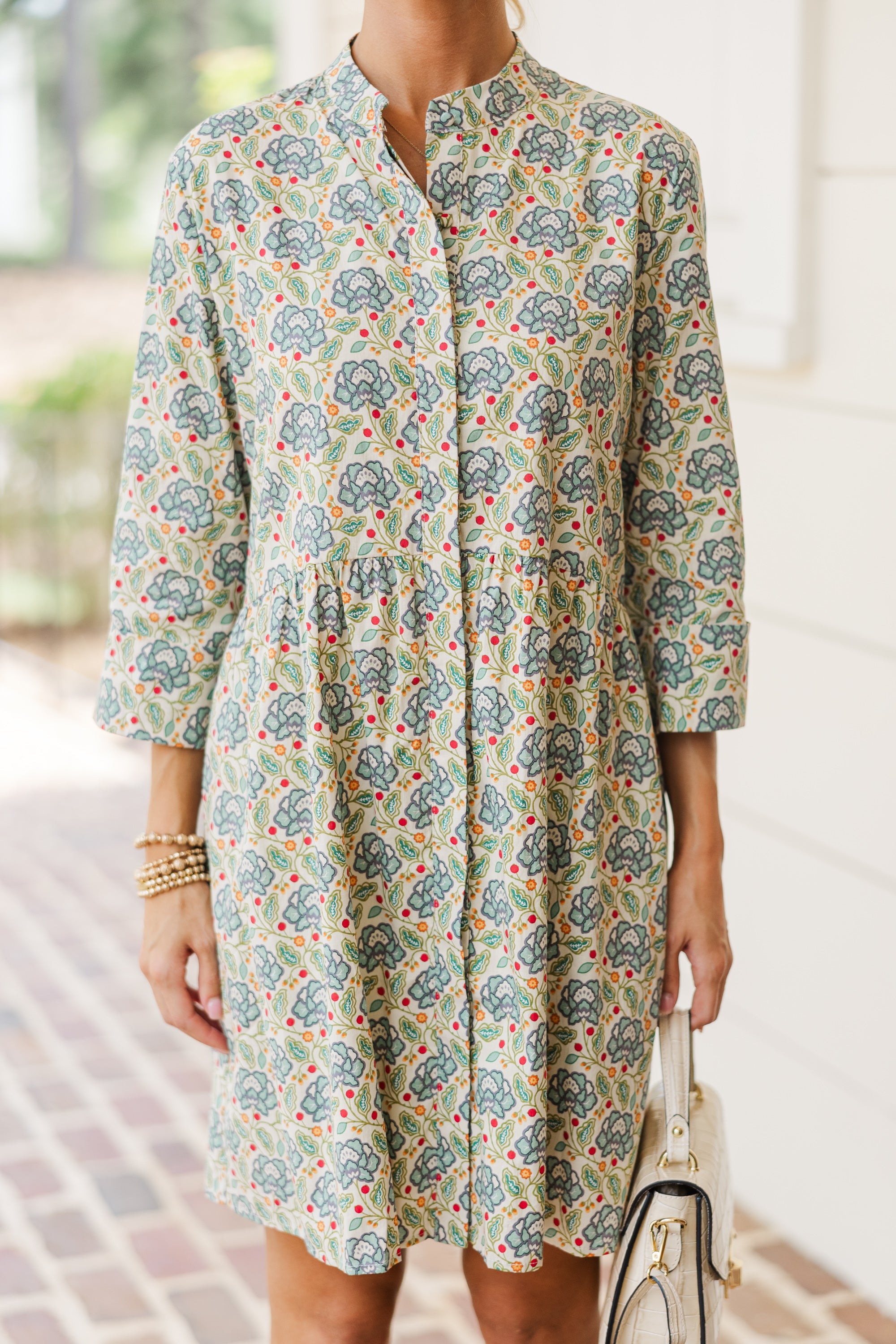 Always The One Enchanting Green Floral Dress