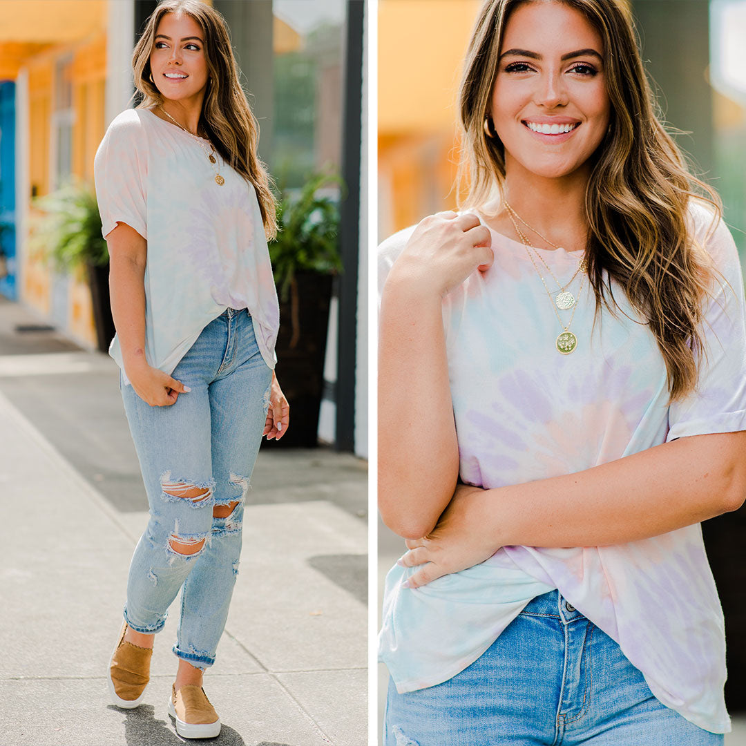 Gorgeous Feeling Fine Lavender Purple Tie Dye Top - Grab Yours Now!