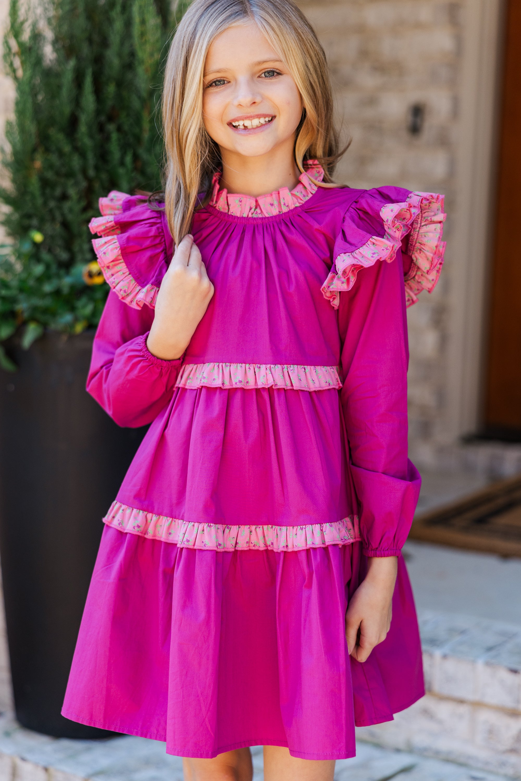 Nora's Magenta Purple Babydoll Dress - A Must - Have for Girls!