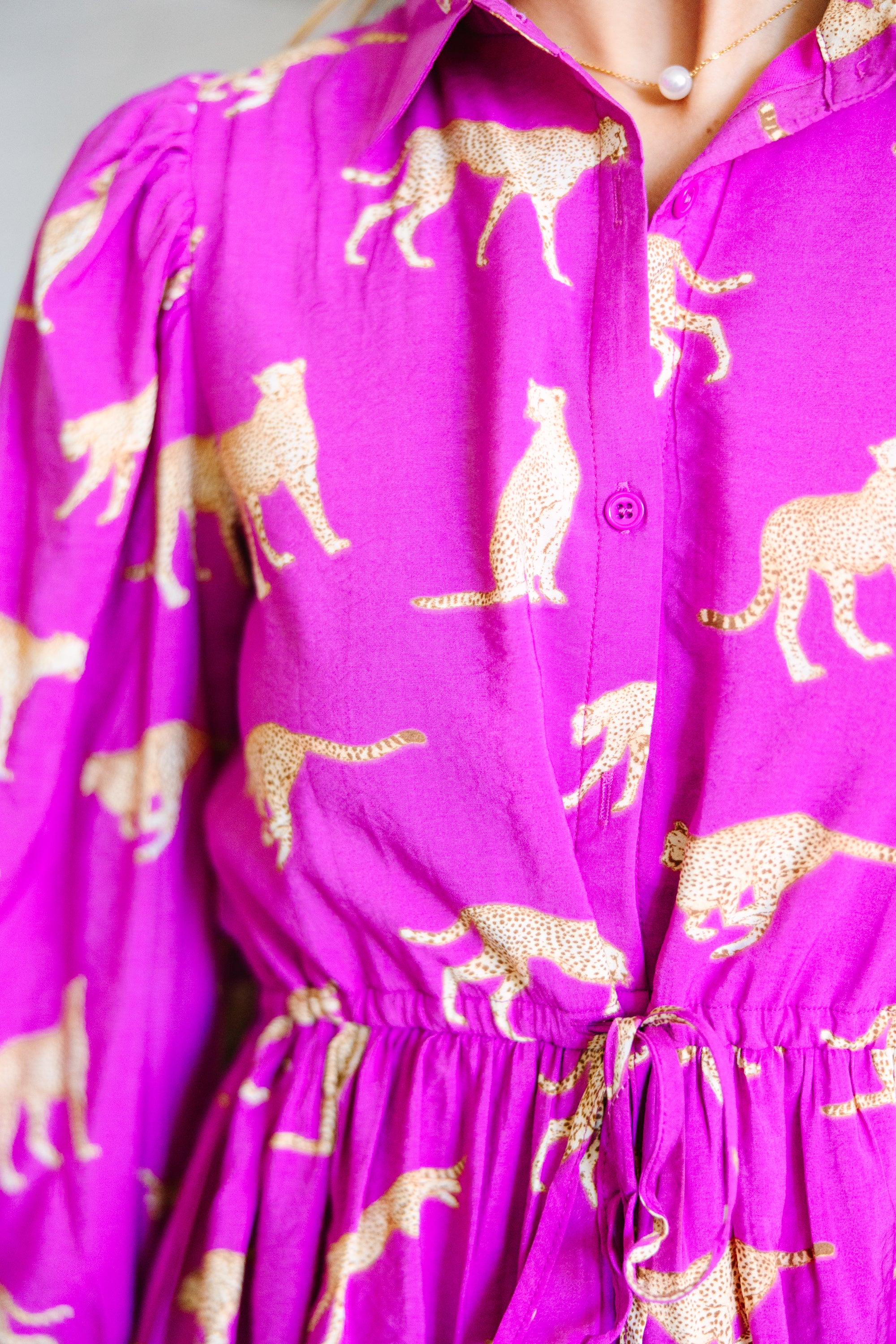 Alluring Magenta Cheetah Print Dress: A Fashion Must-Have
