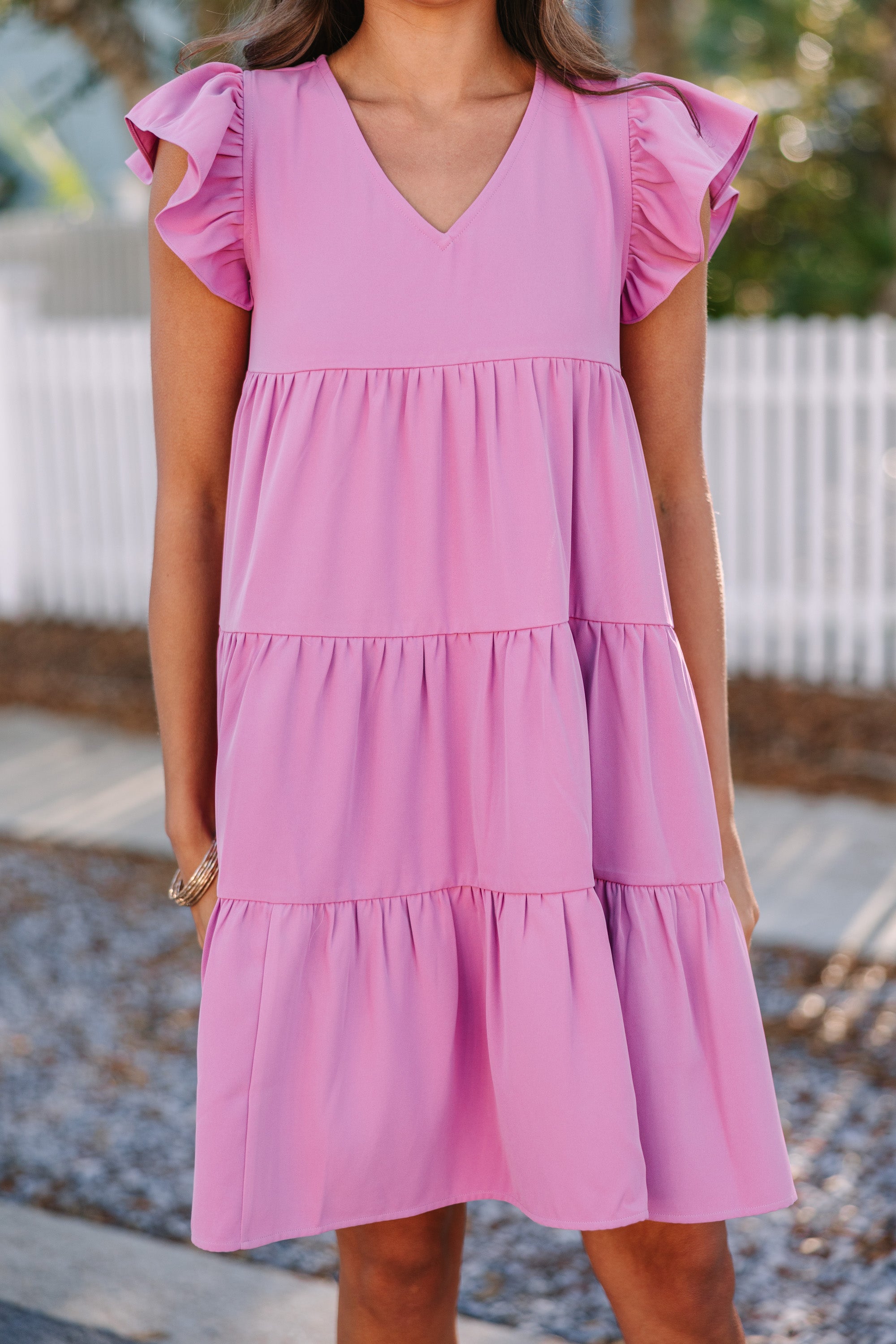 Charming Mauve Pink Babydoll Dress for Best Summer Vibes