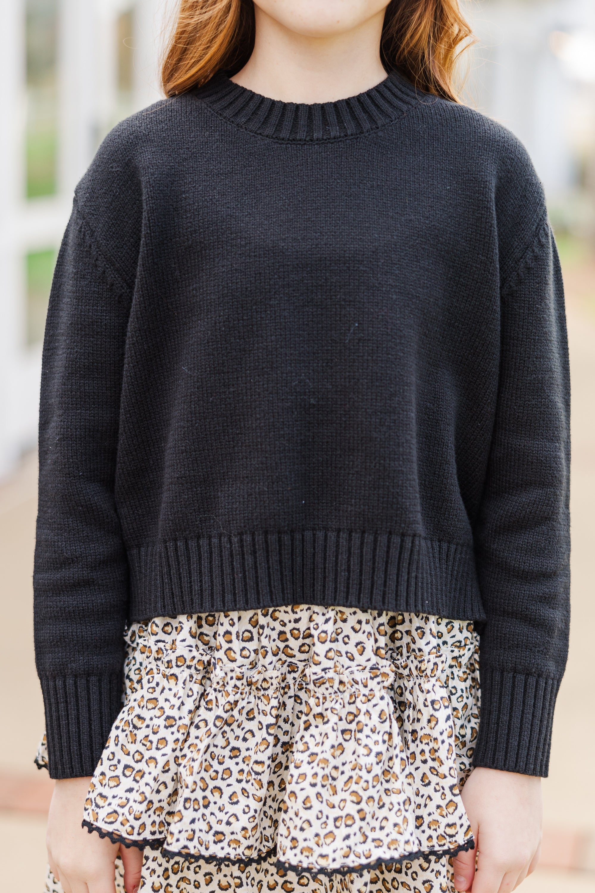 Lucy's Enchanting Black Sweater for Girls