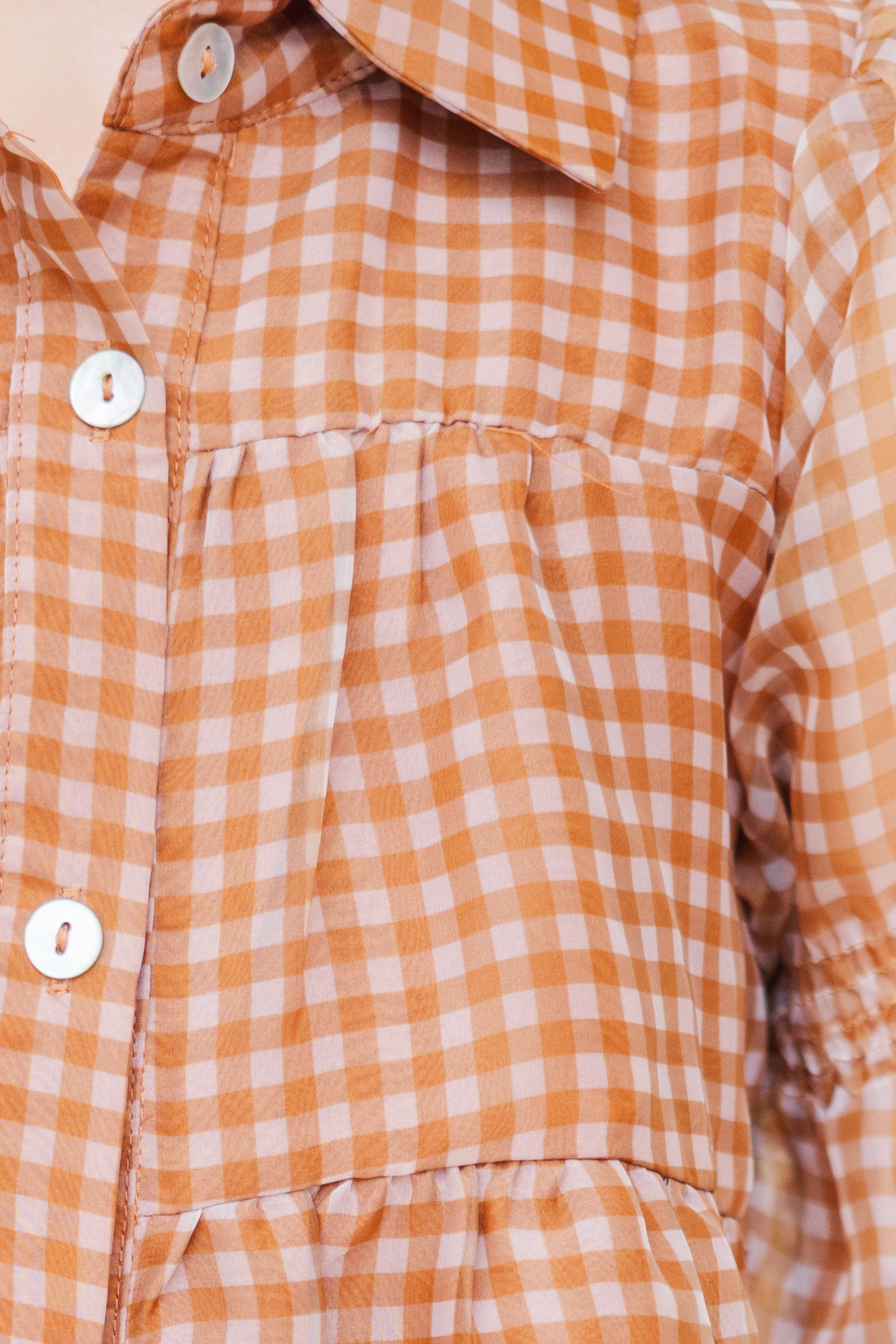 Girls' Irresistible Butterscotch Brown Plaid Dress - Take the Fashion Leap!