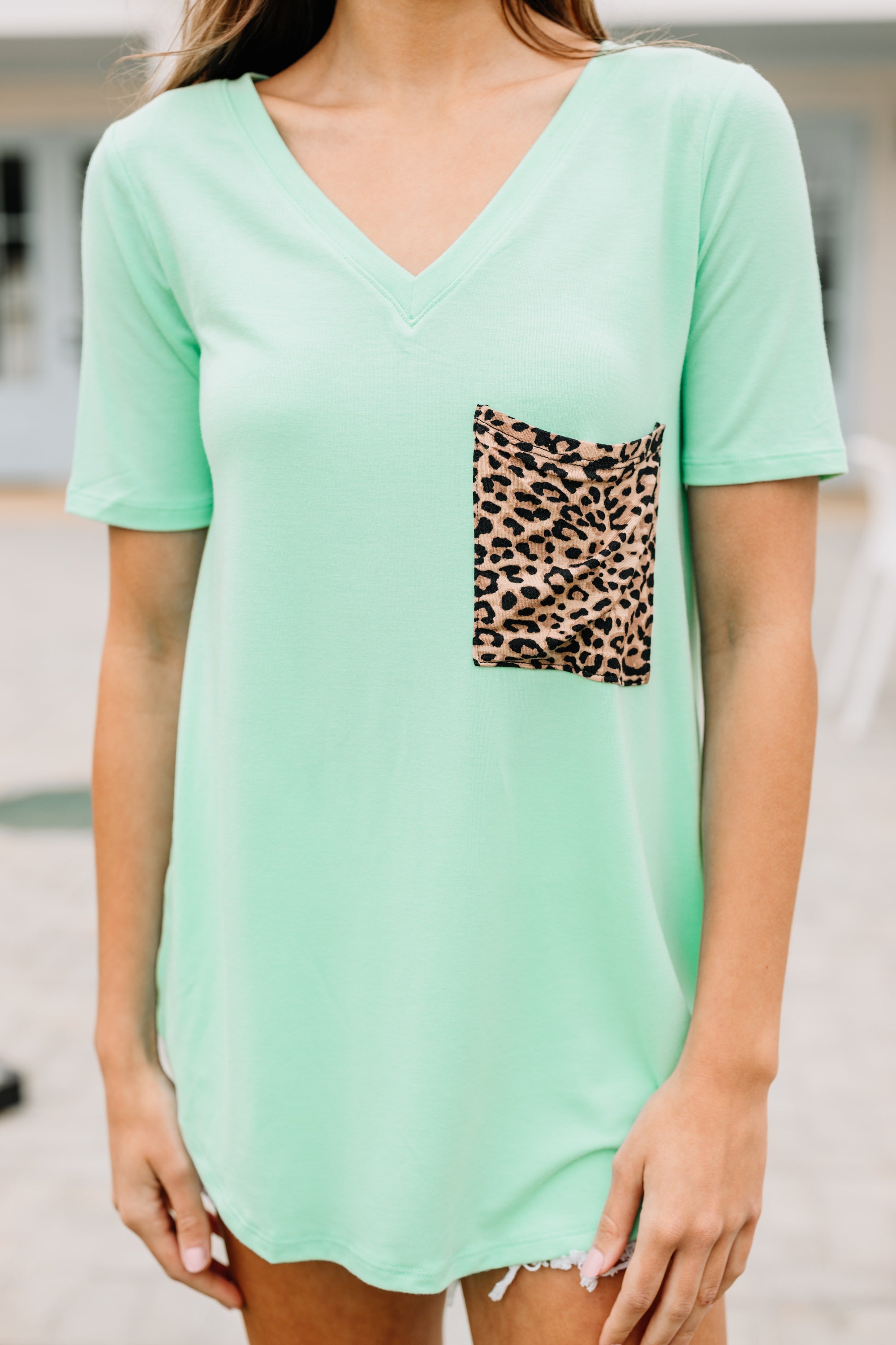 Be Your Best Mint Green Pocket Tee - A Fashion Must-Have!