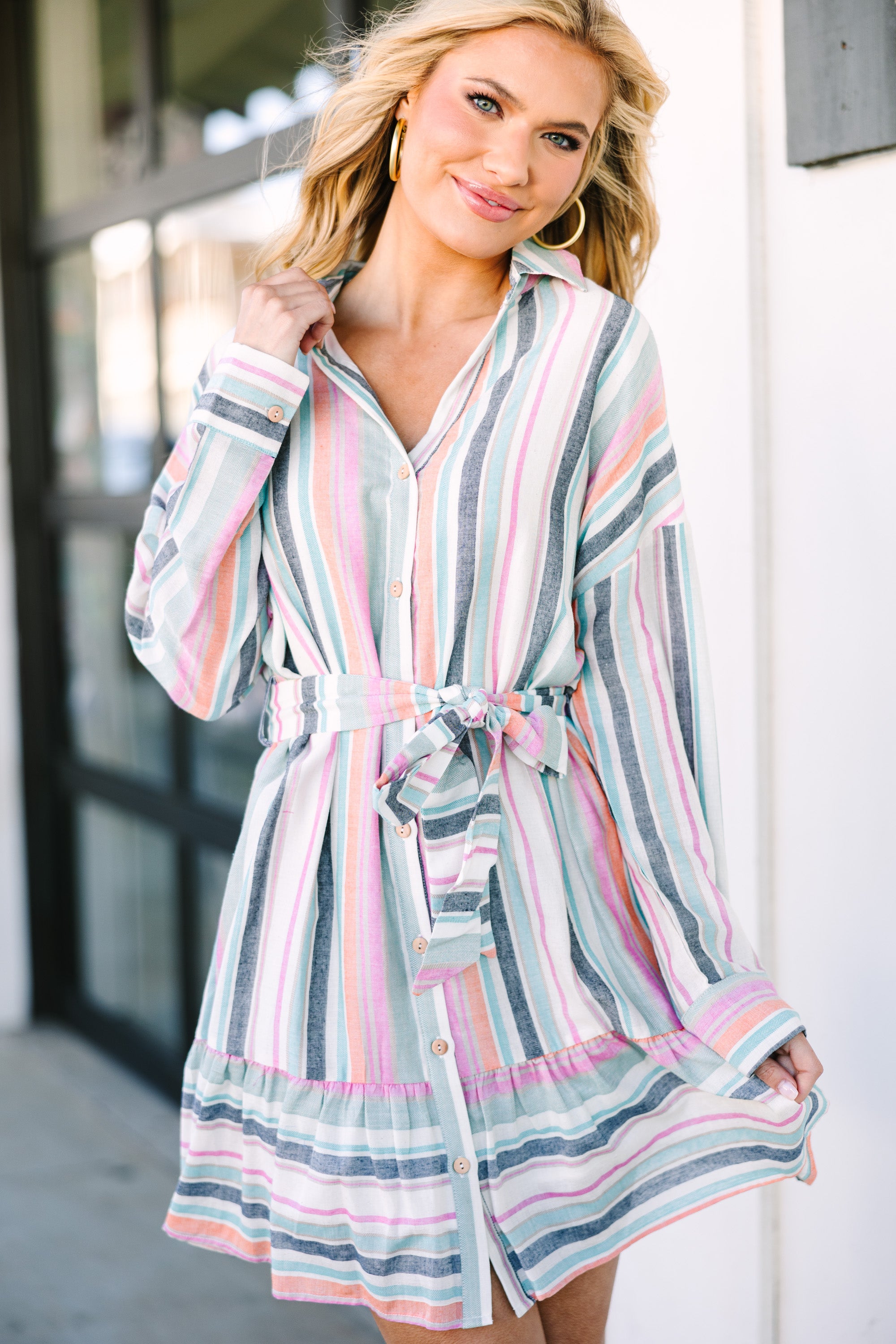 Stunning Pink Striped 'Best Of You' Dress