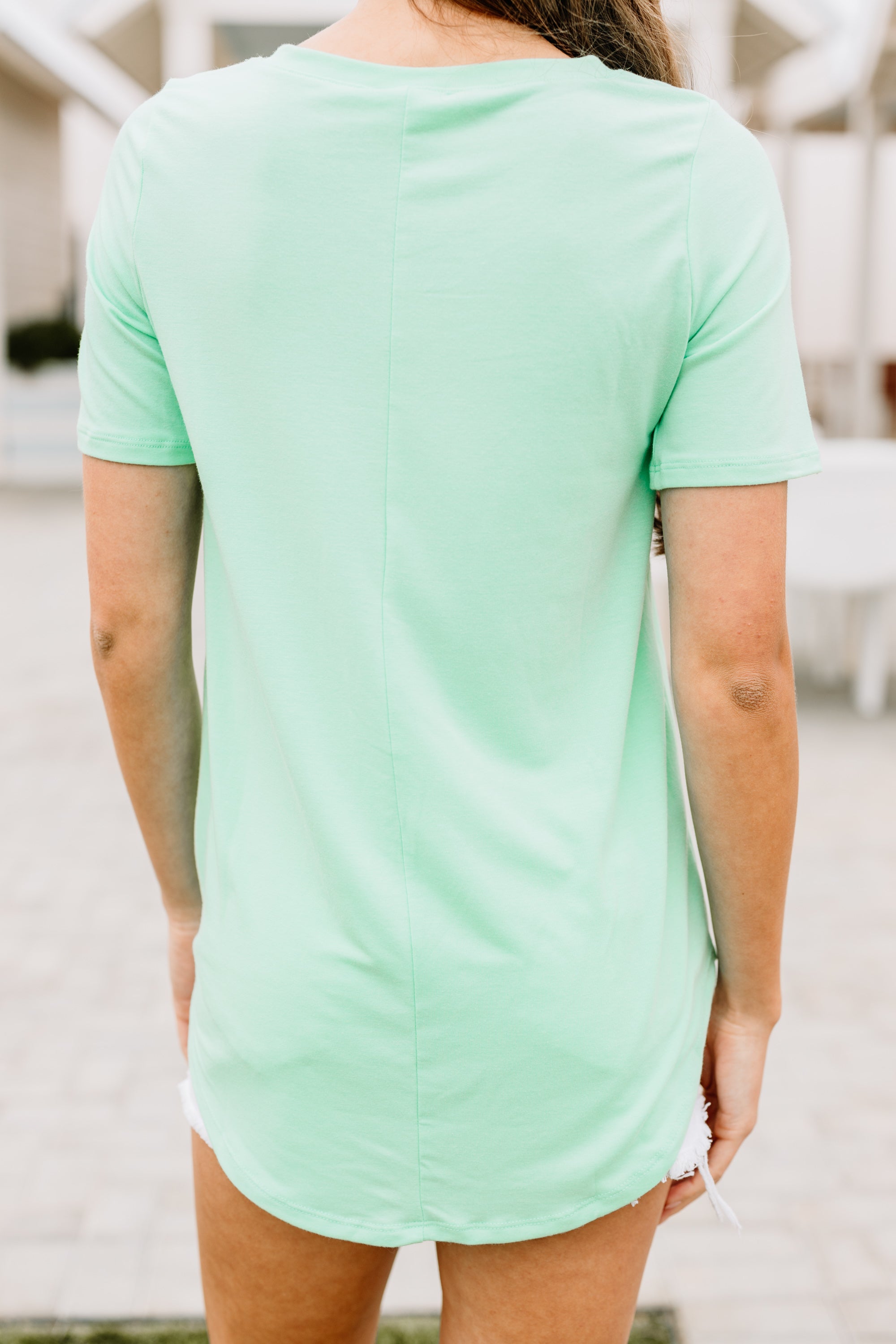 Be Your Best Mint Green Pocket Tee - A Fashion Must-Have!