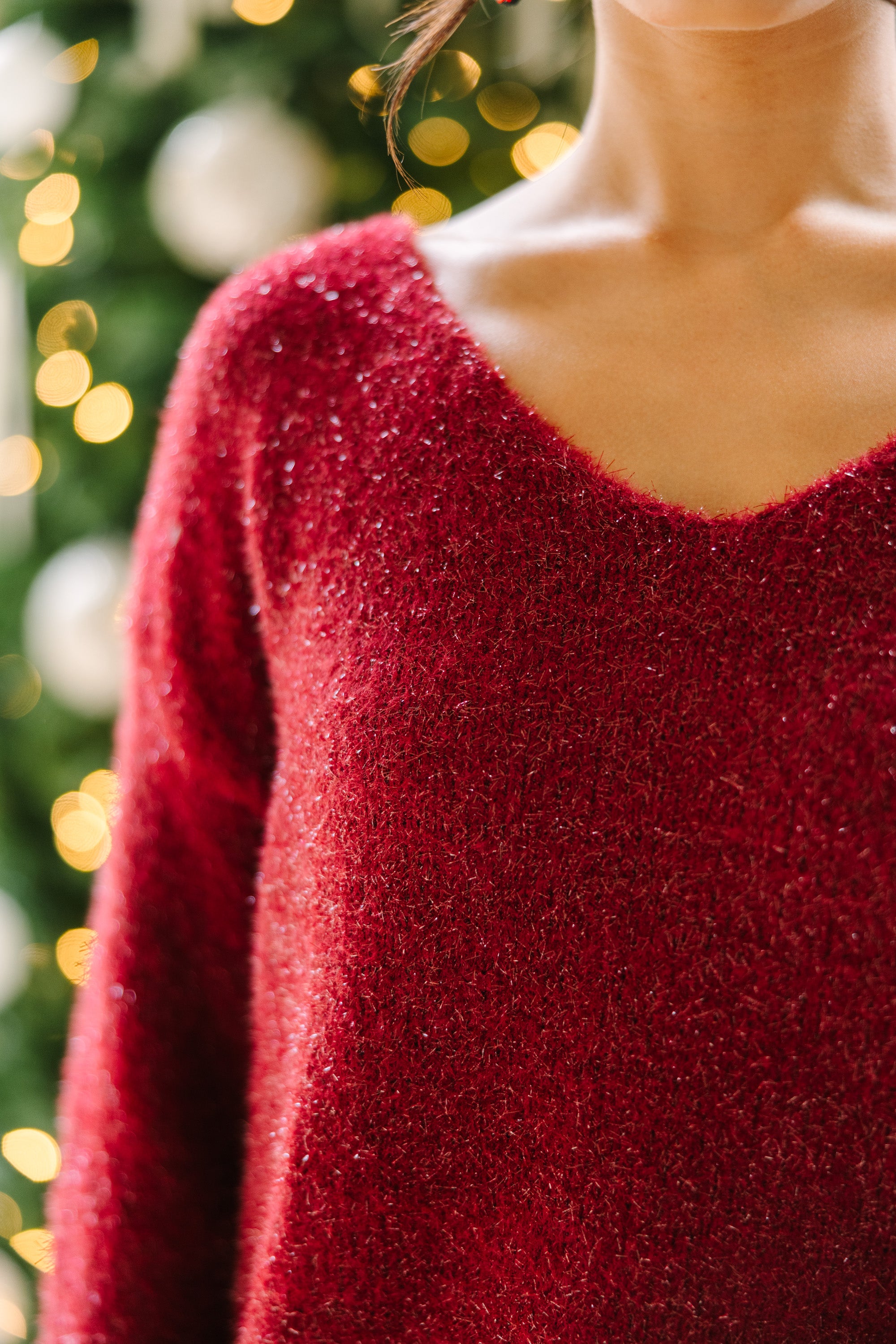 Irresistible Burgundy Red Drop Shoulder Sweater - Beat You To It