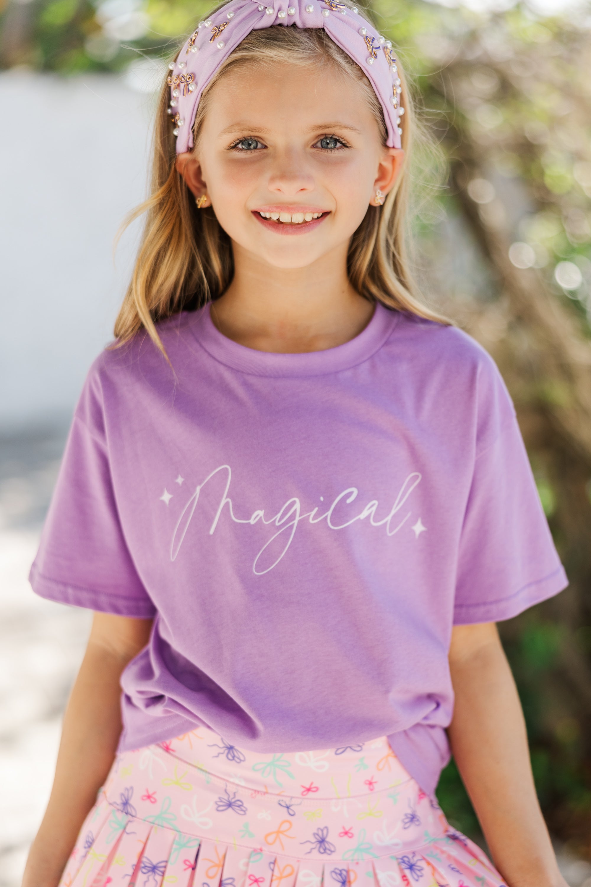 Girls' Enchanting Lavender Magic Graphic Tee
