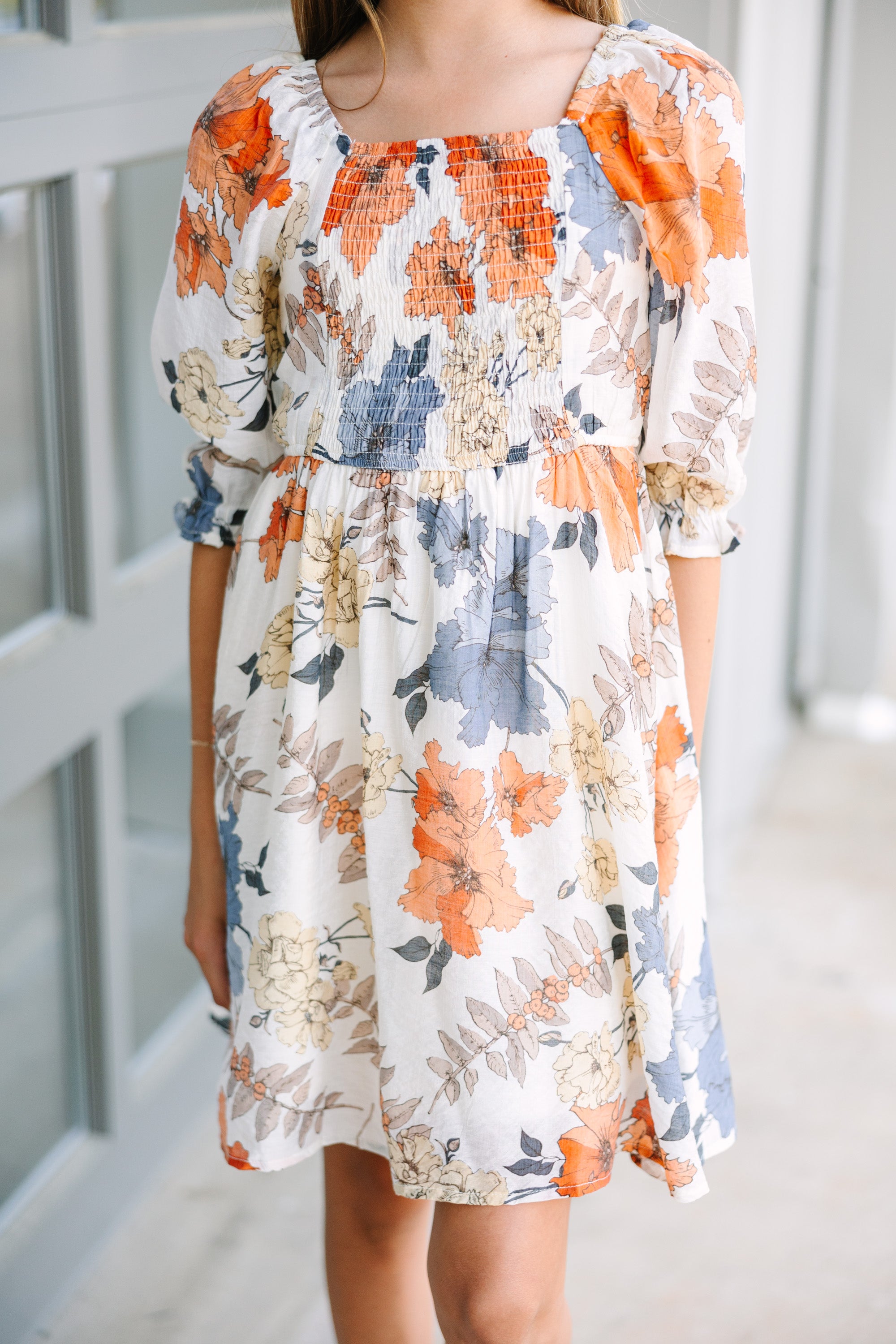Gorgeous Rust Orange Floral Dress for Girls - Don't Miss Out!
