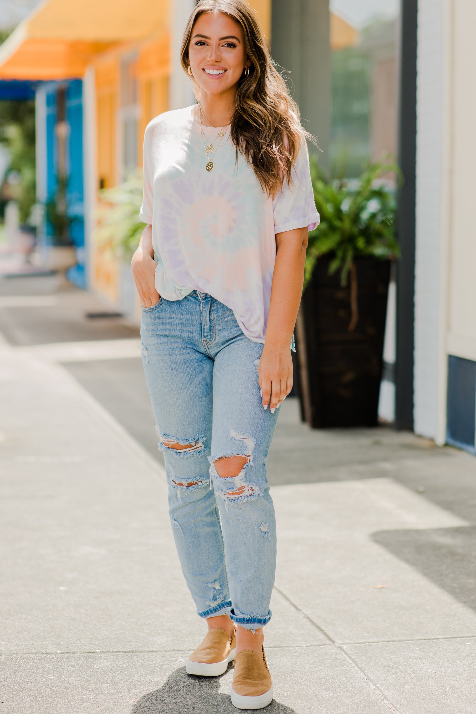 Gorgeous Feeling Fine Lavender Purple Tie Dye Top - Grab Yours Now!