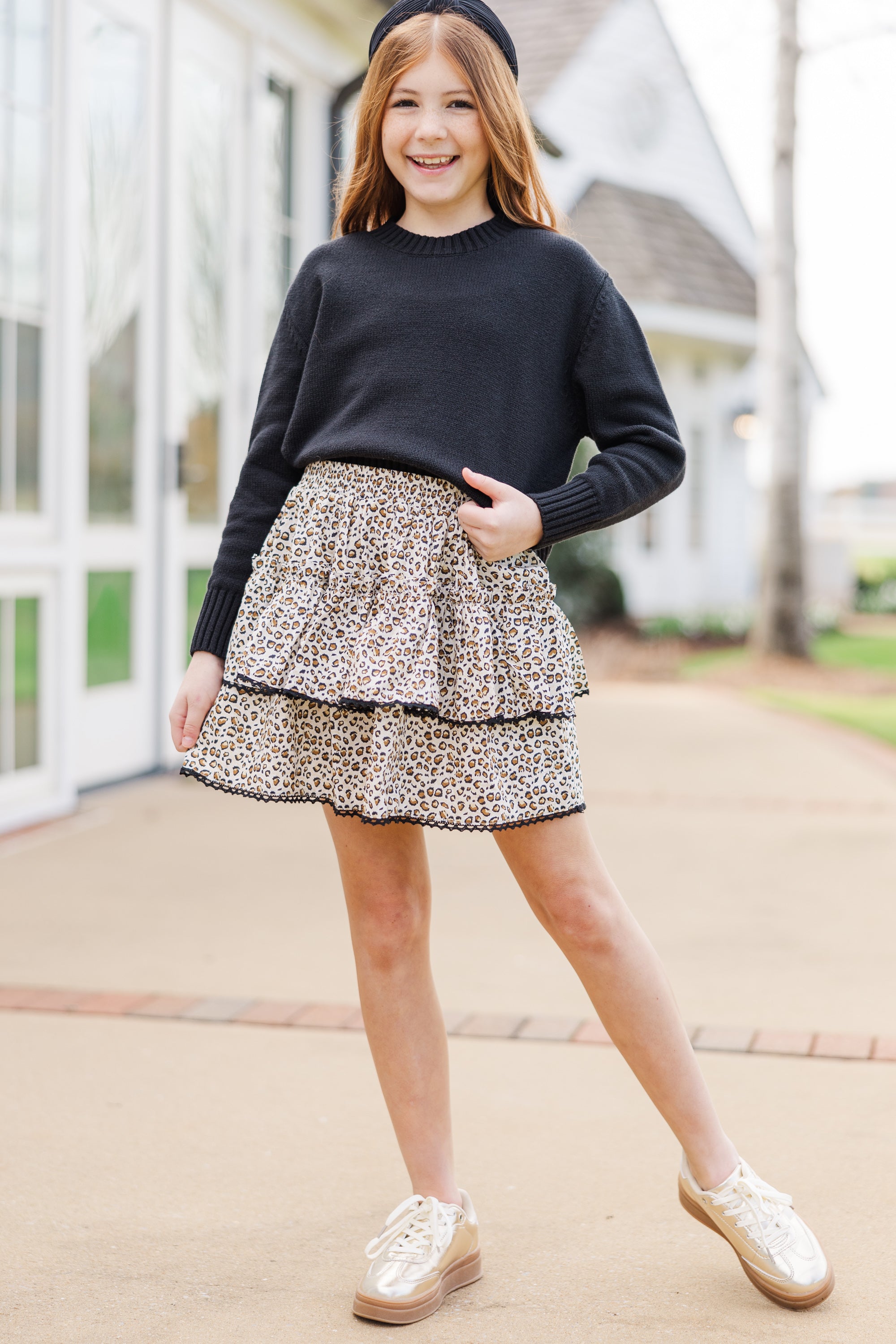 Lucy's Enchanting Black Sweater for Girls