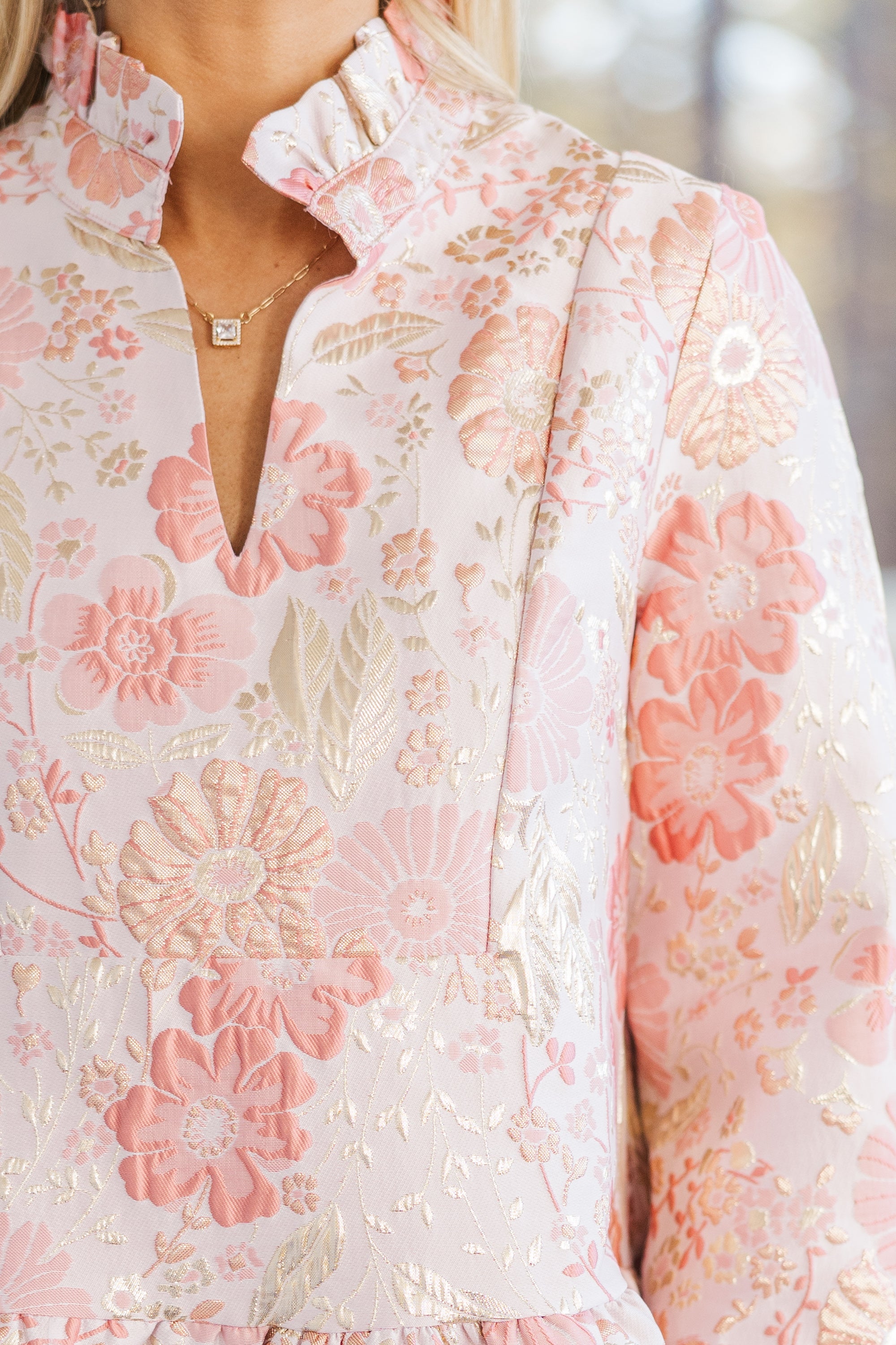 Enchanting Always On My Mind Pink Floral Dress
