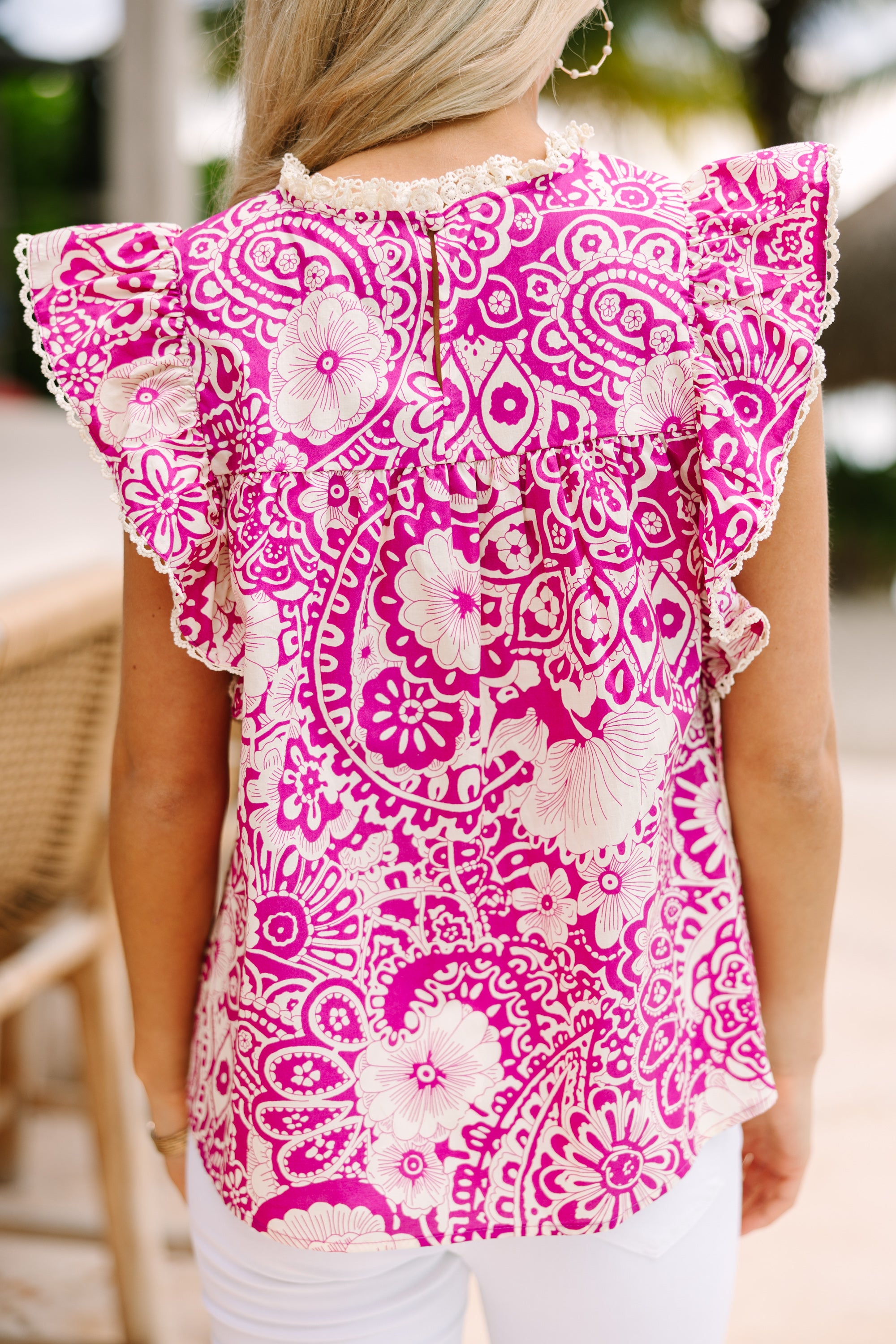 Discover Your Style with Magenta Pink Floral Blouse