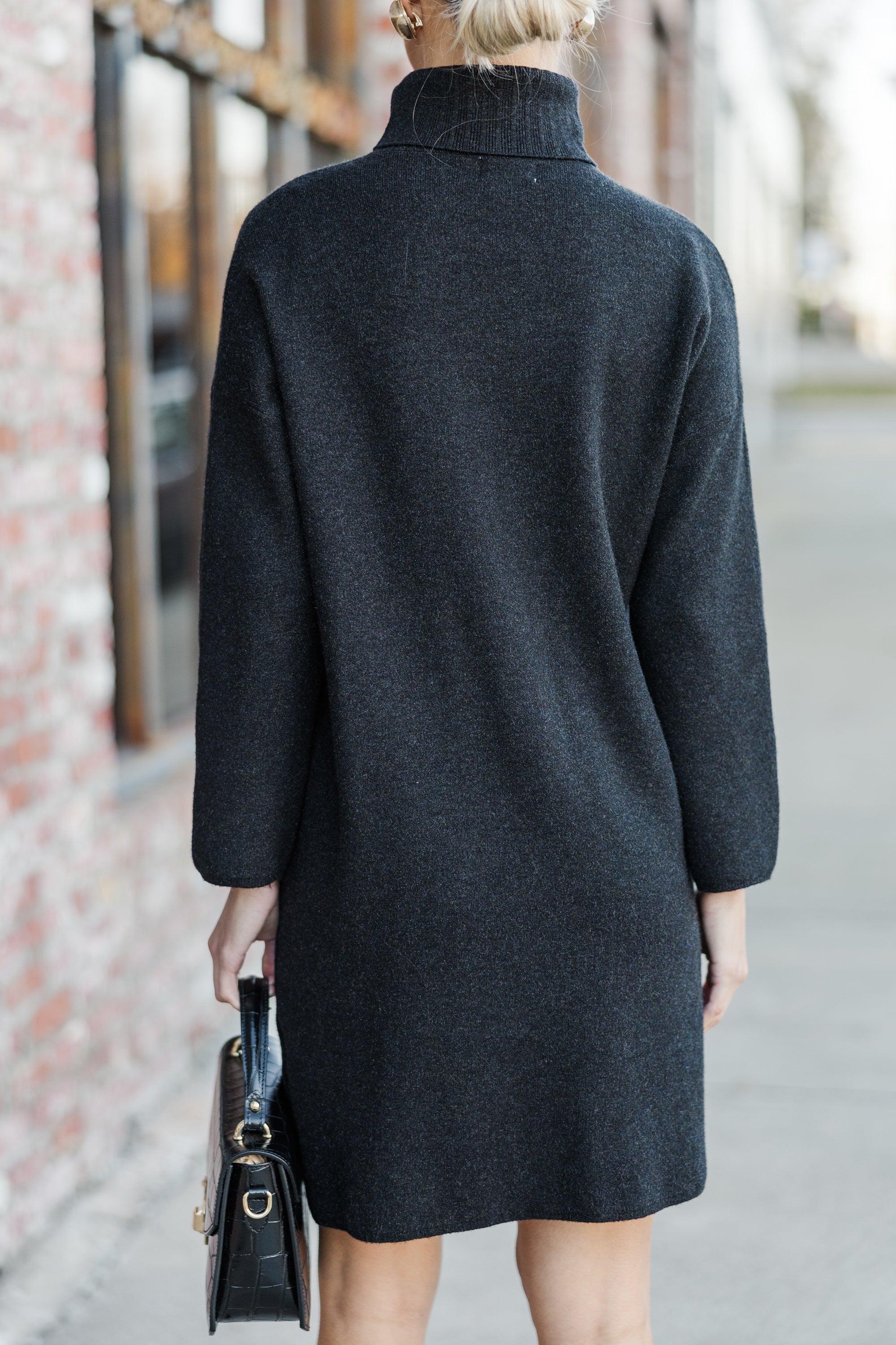 Feeling Fabulous Black Turtleneck Sweater Dress - Must - Have for Fashion Lovers