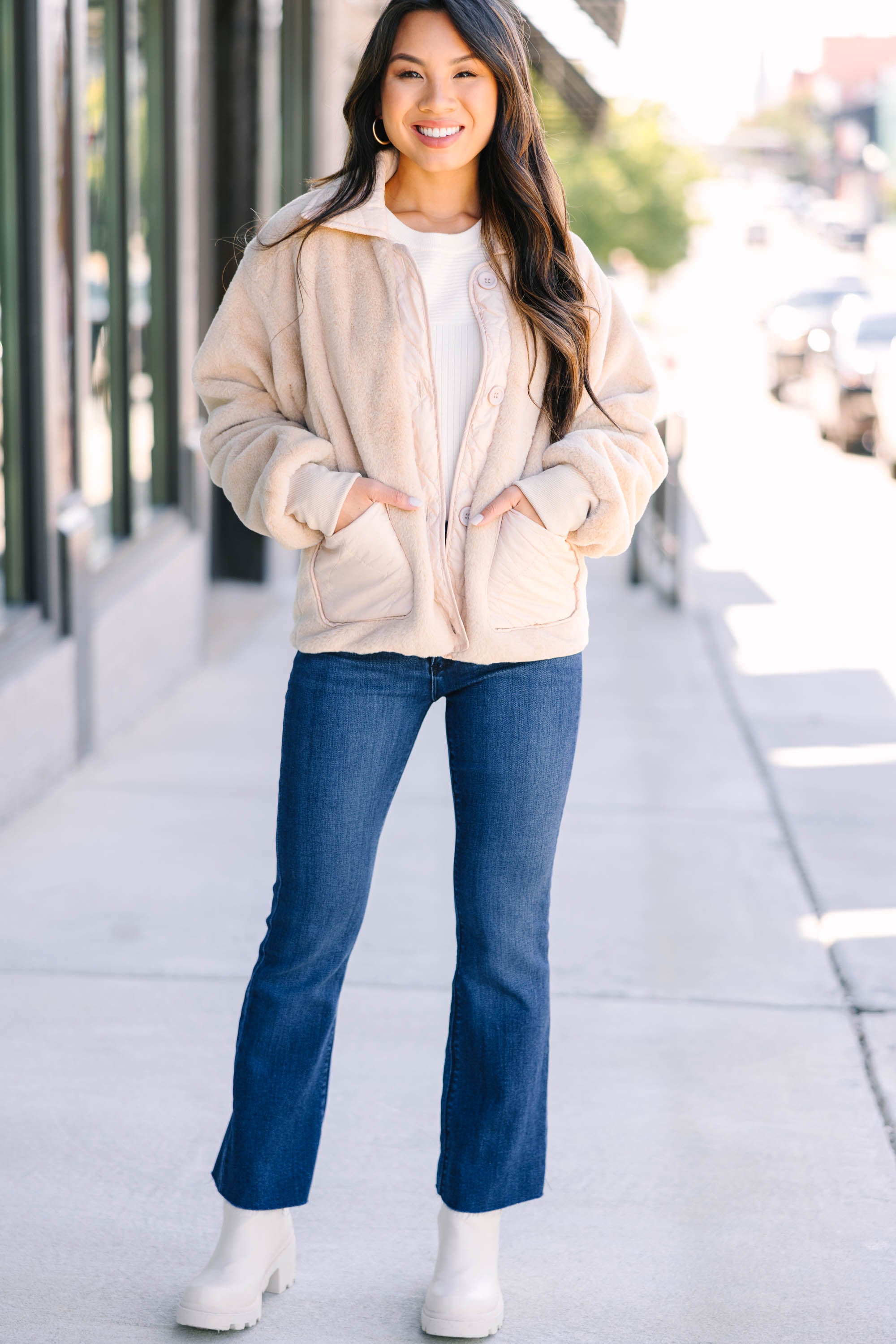 Discover Your Style with the Taupe Brown Faux Fur Jacket