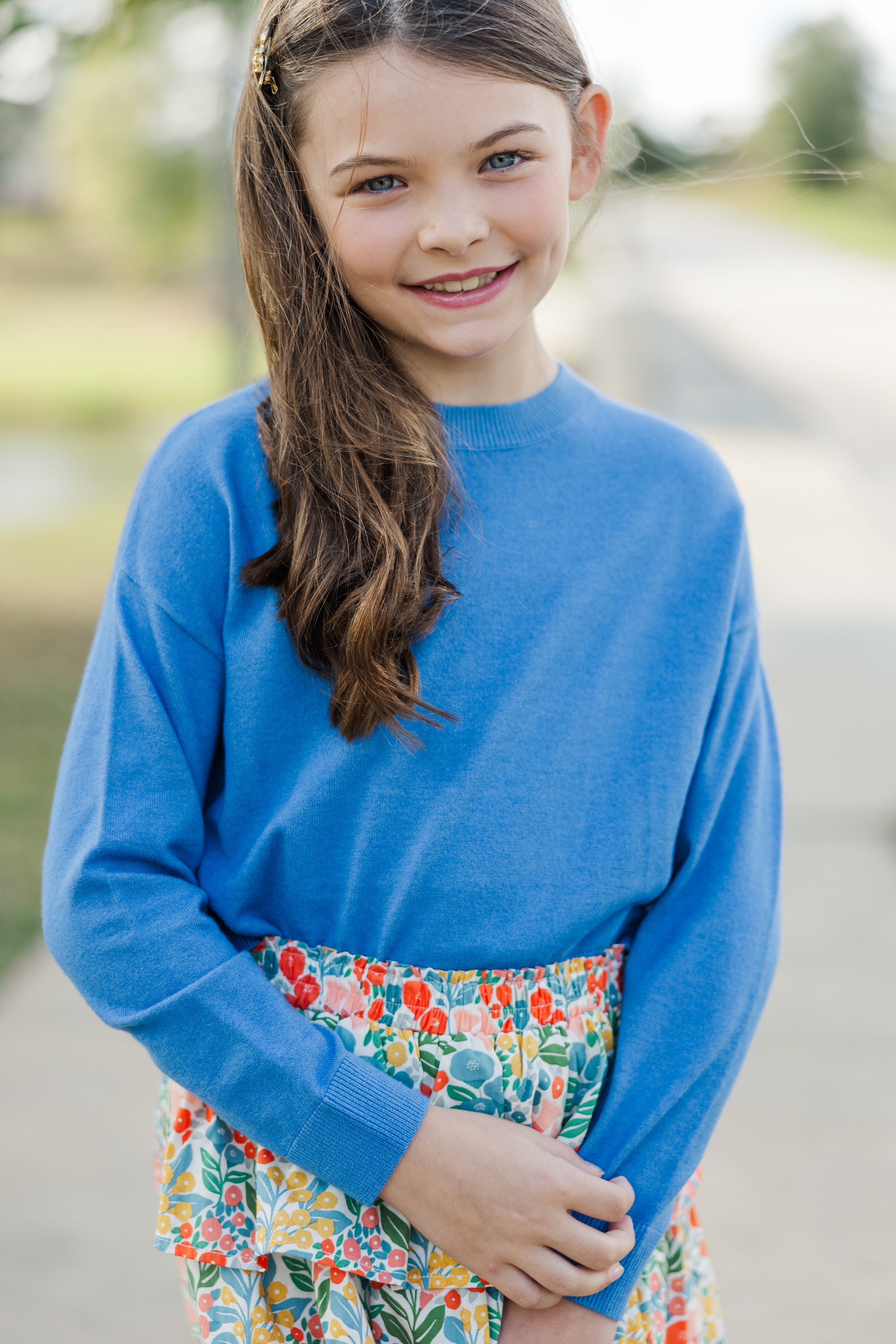 Leah's Blue Girls Sweater - Irresistible Comfort!