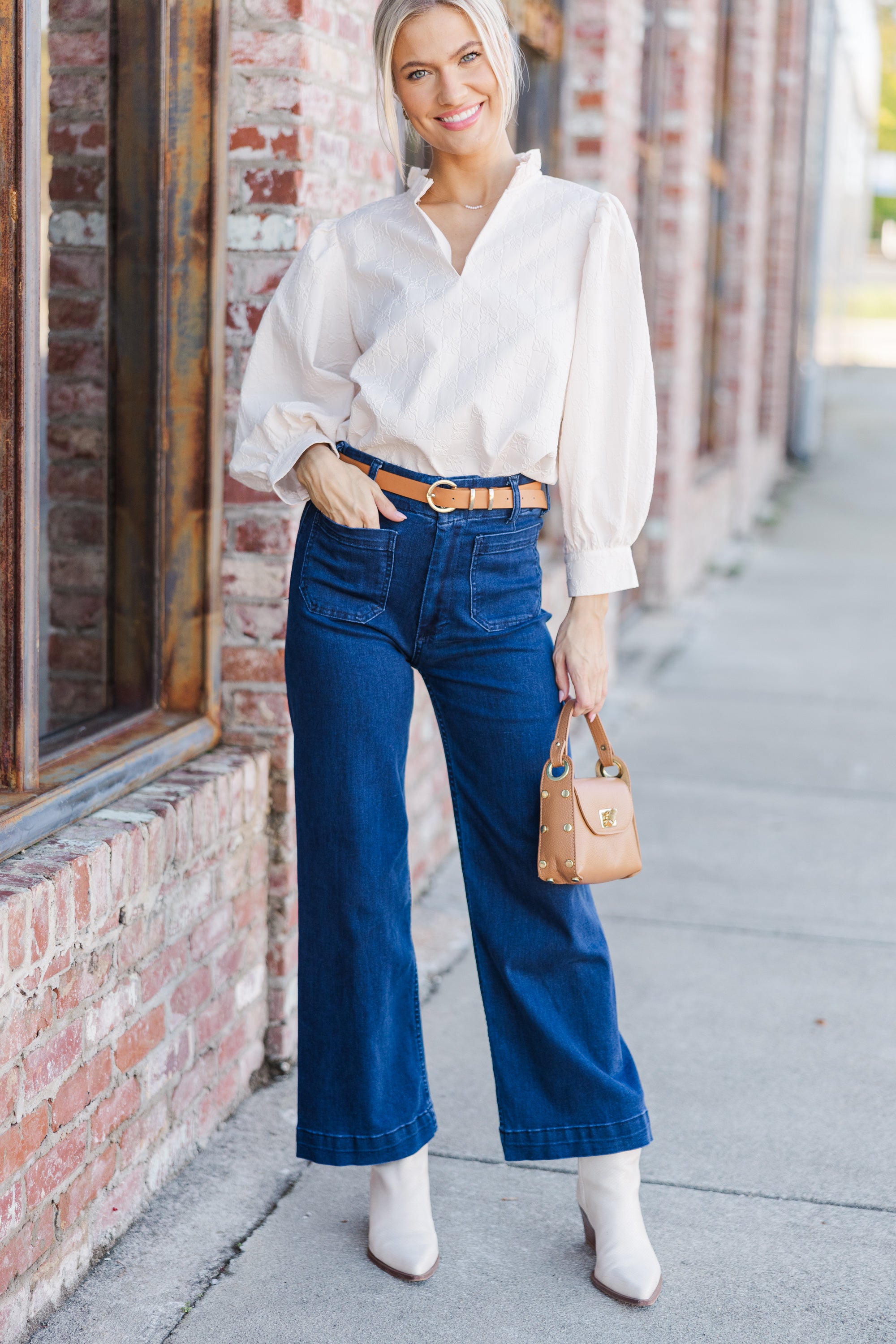 Stunning Ecru White 'Believe What You See' Blouse