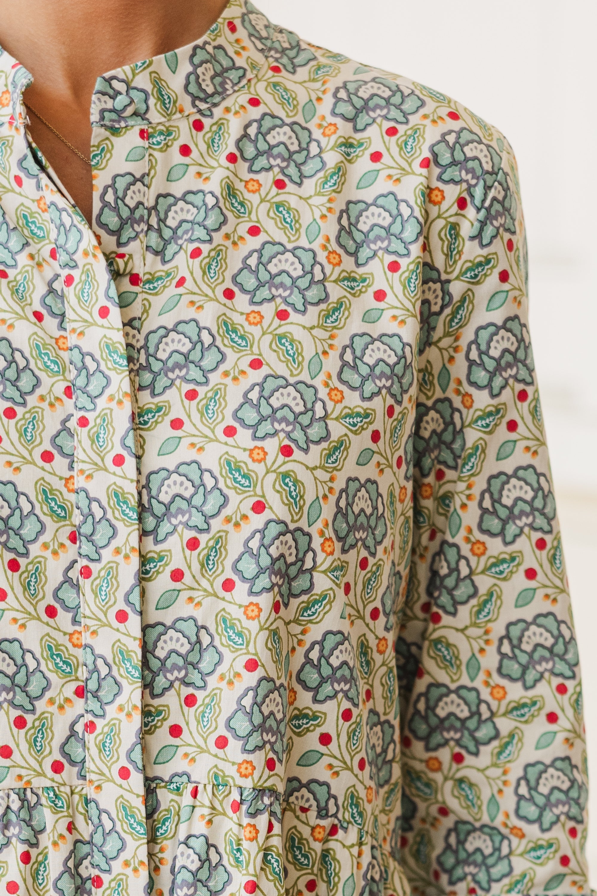 Always The One Enchanting Green Floral Dress