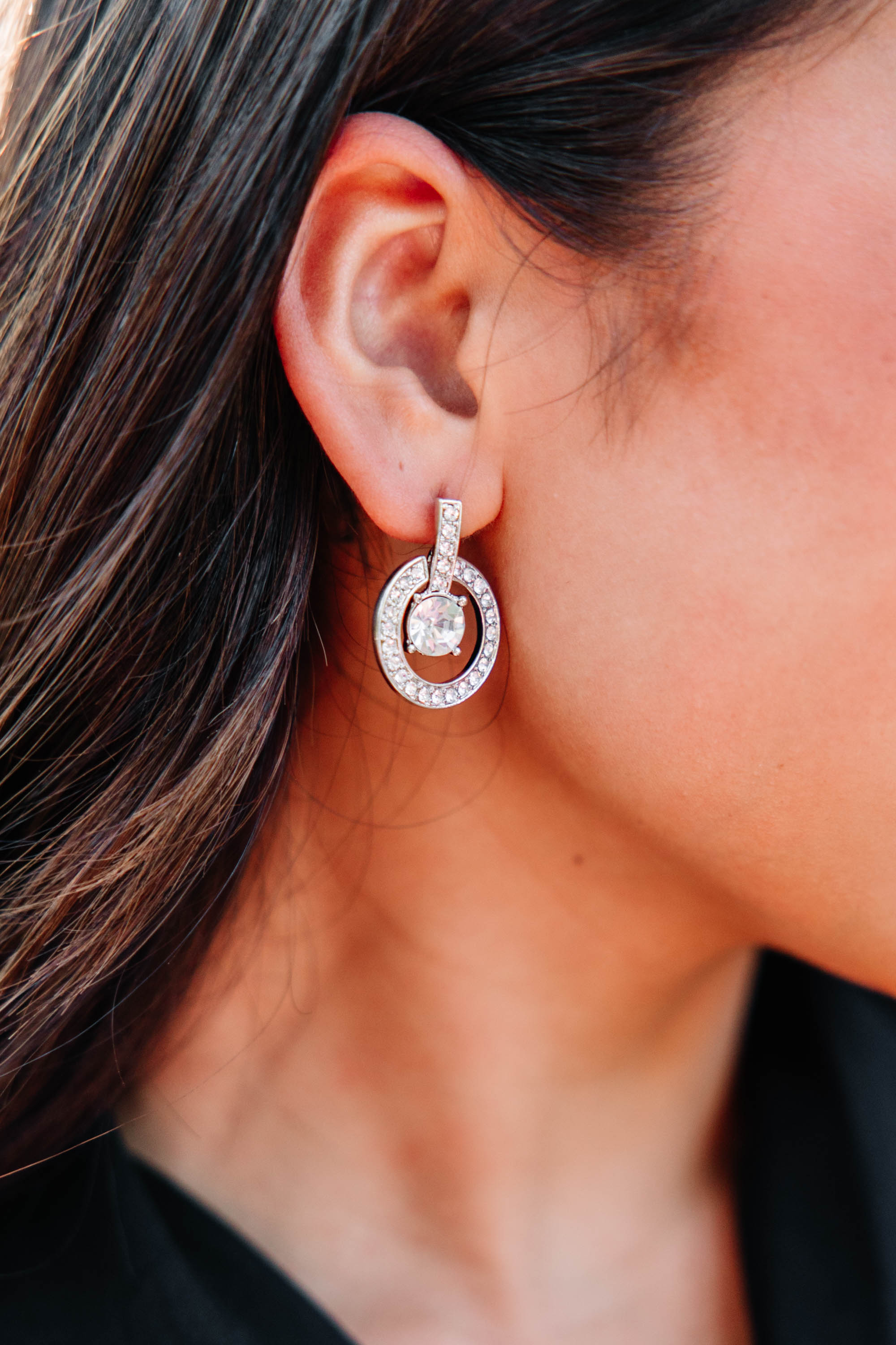 Gorgeous All For You Rhinestone Earrings