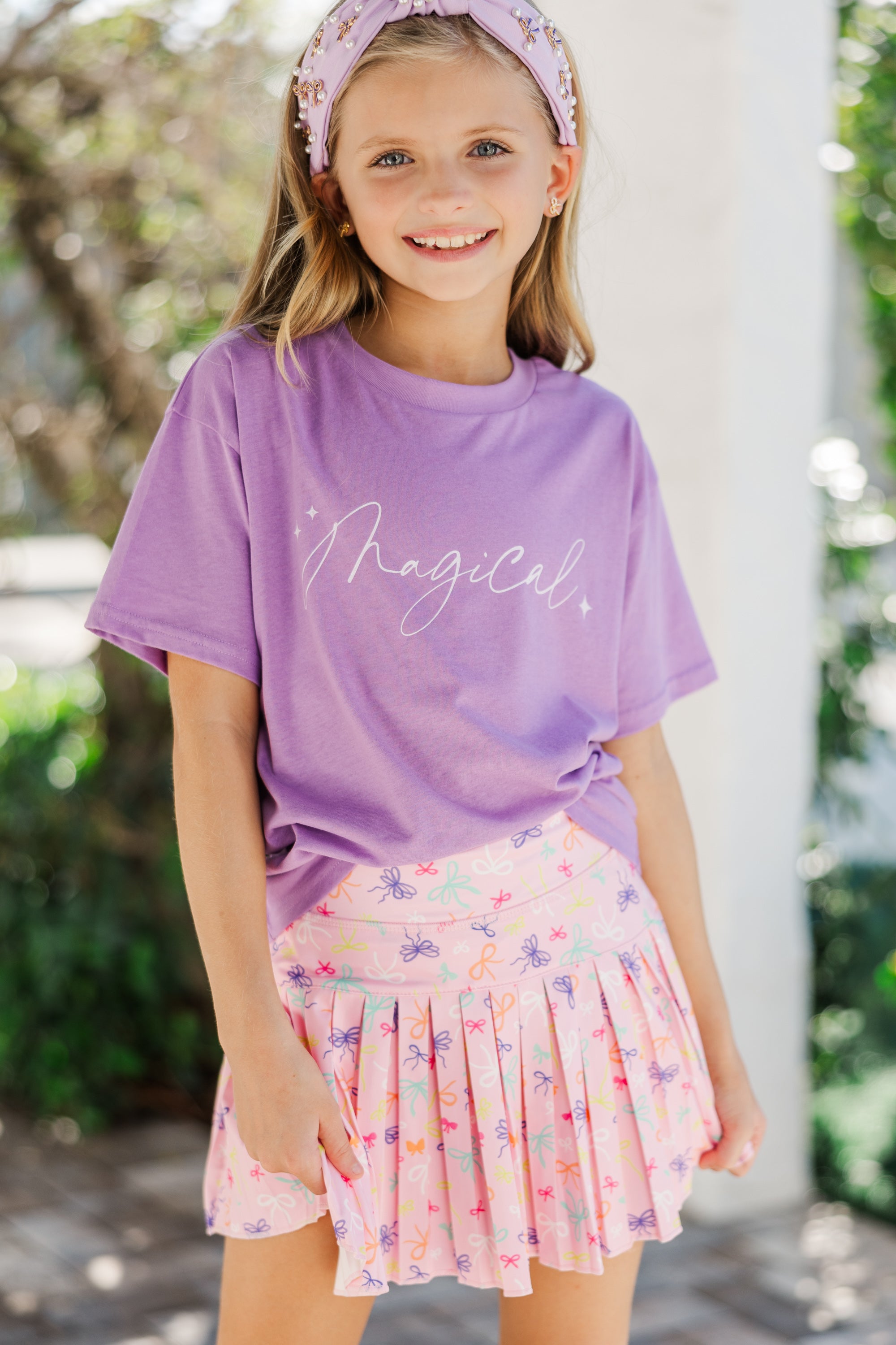 Girls' Enchanting Lavender Magic Graphic Tee