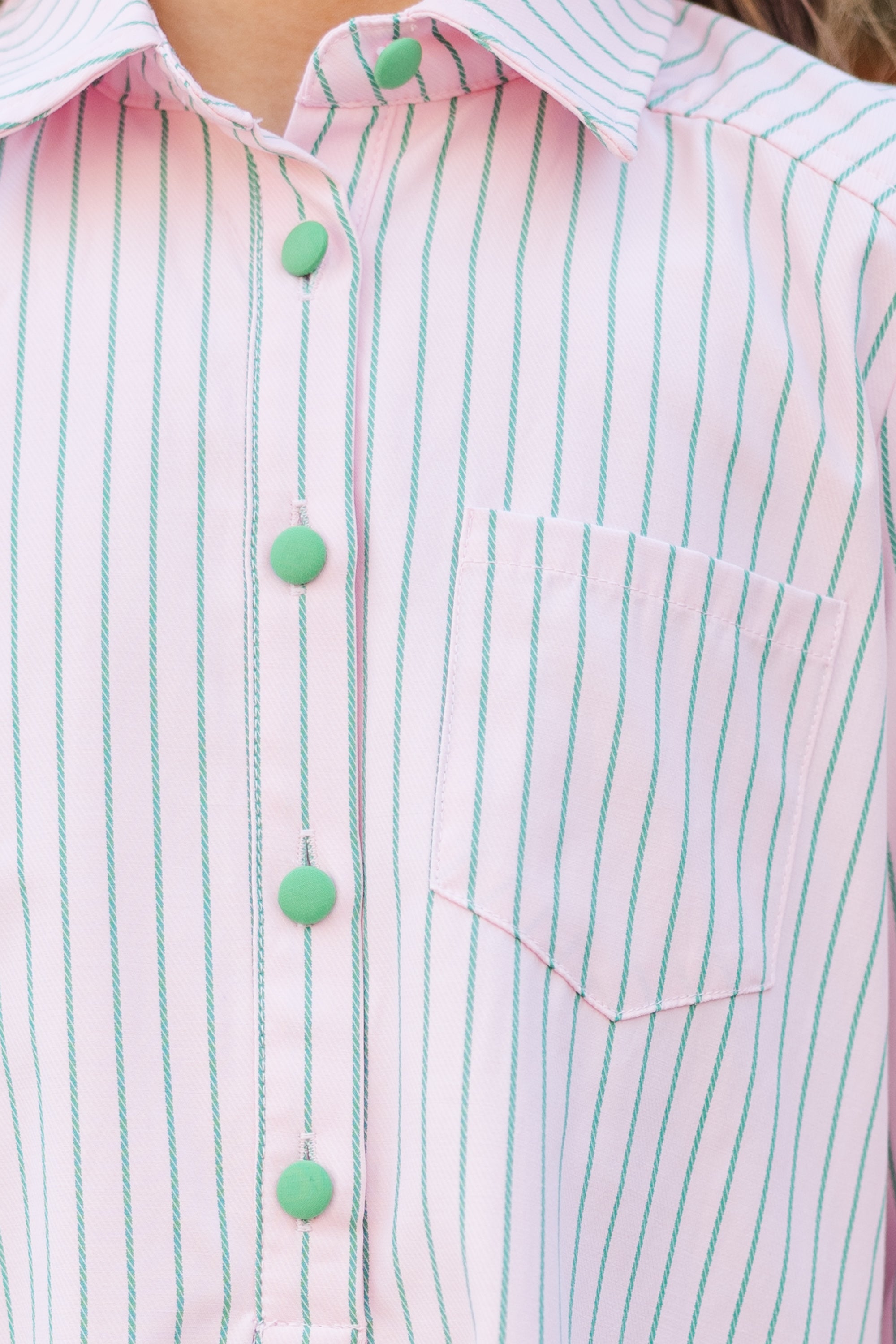 Girls' Enchanting Pink Striped Story - Telling Shirt Dress