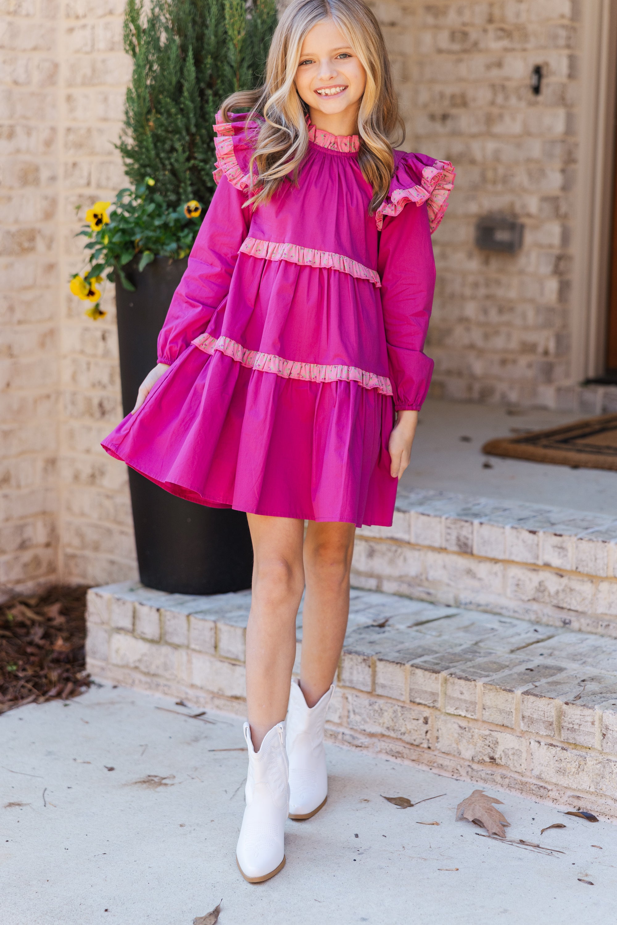 Nora's Magenta Purple Babydoll Dress - A Must - Have for Girls!