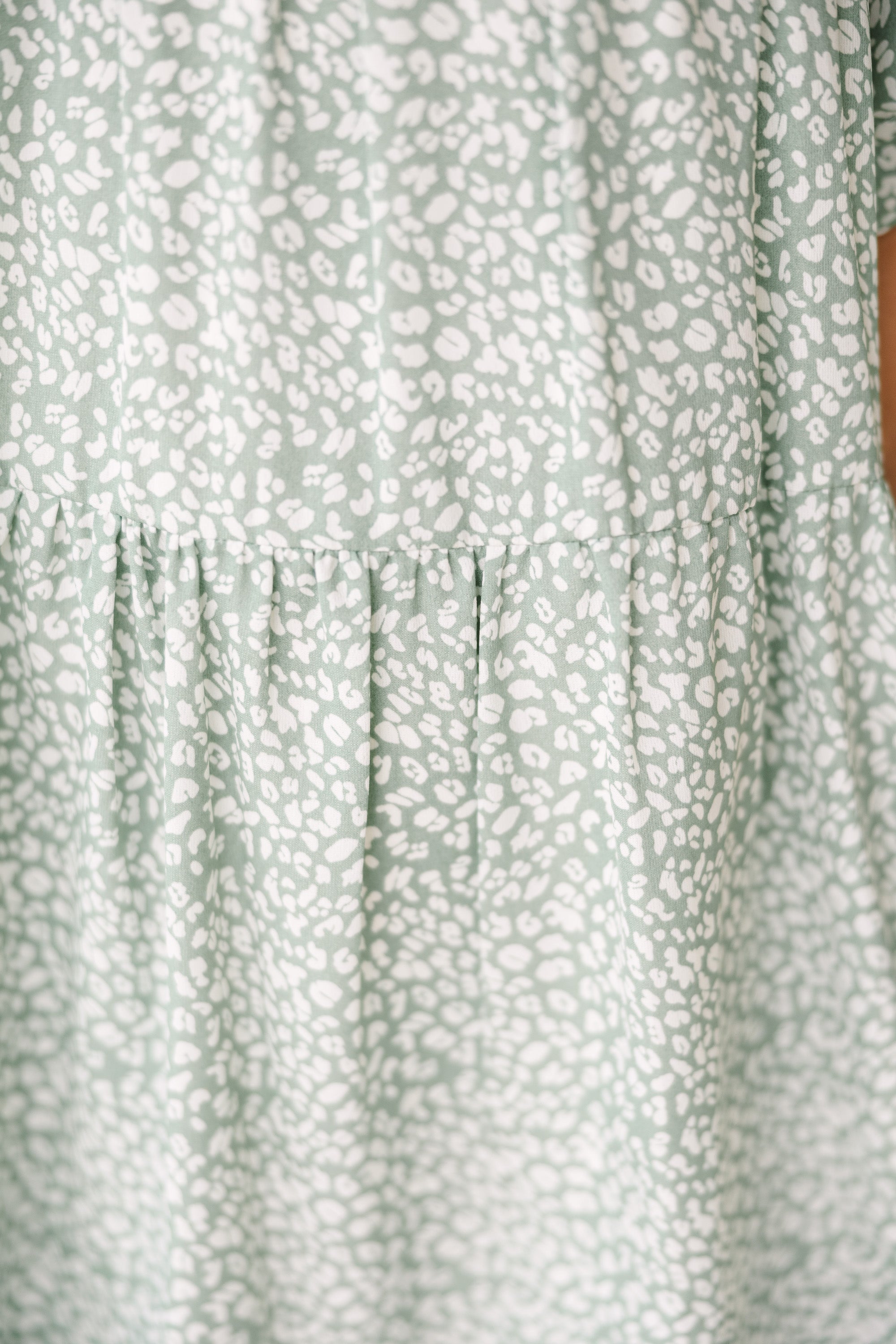 Girls' Enchanting Dusk Till Dawn Sage Spotted Dress