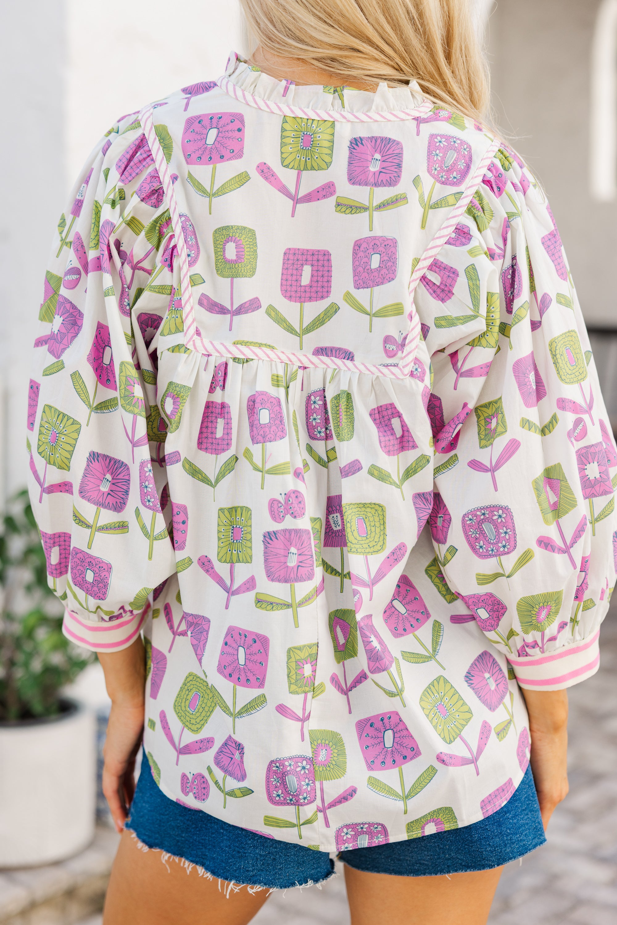 Enchanting Cream Floral Blouse: Find Your Inner Grace