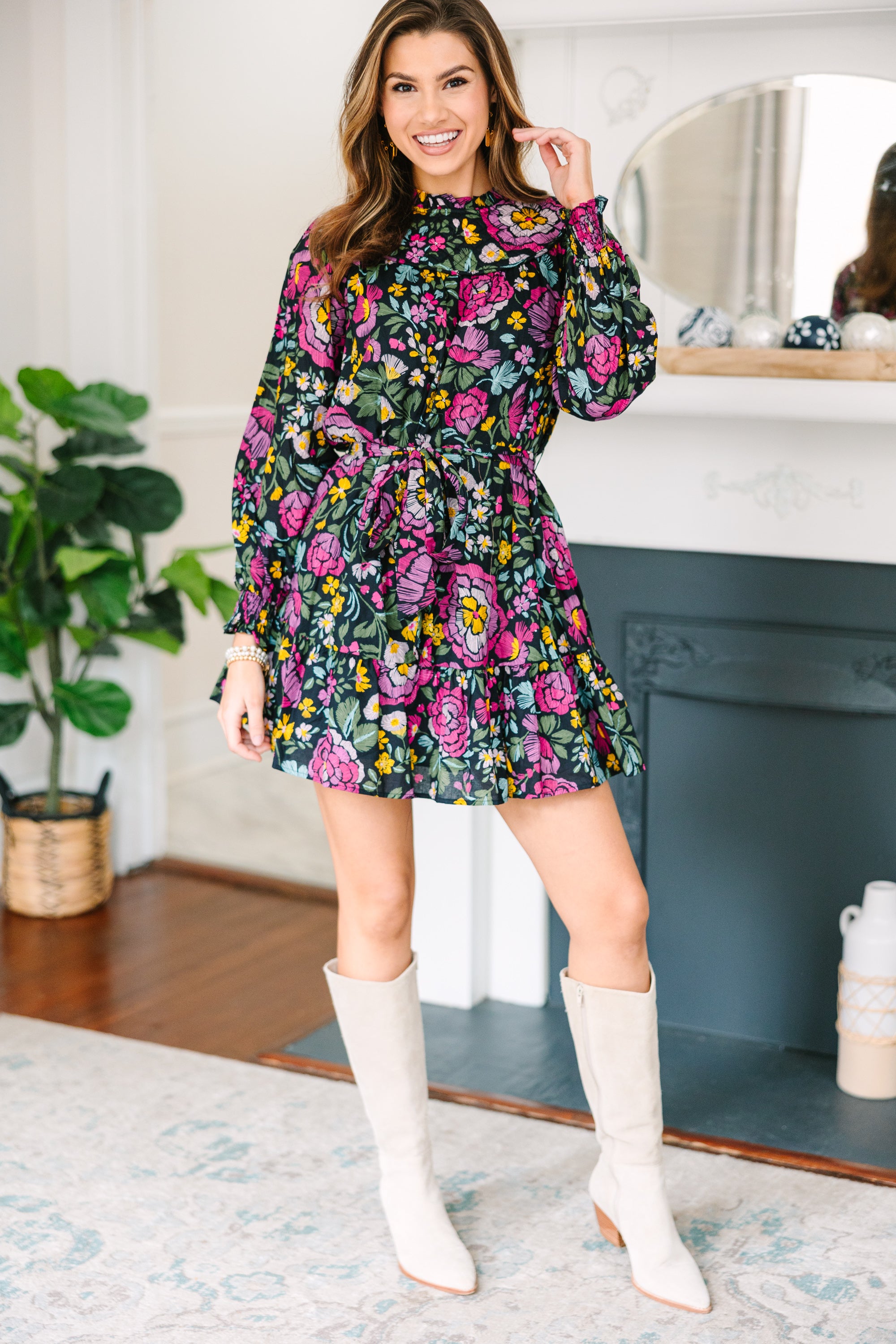 Fate: Irresistible Black Floral Dress - Stick With Style!