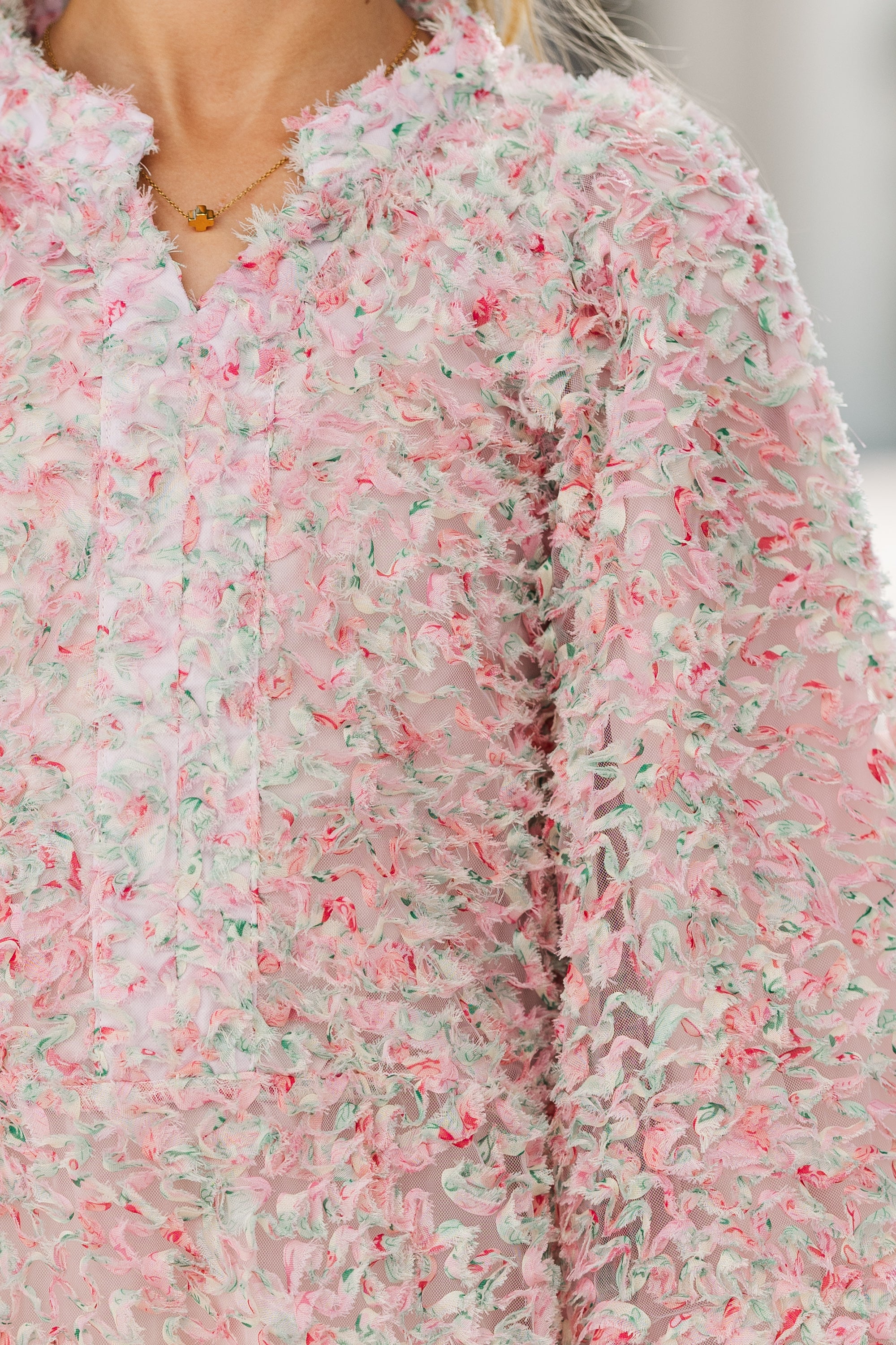 Girls' Enchanting Pink Textured Babydoll Dress - Always on Your Heart!