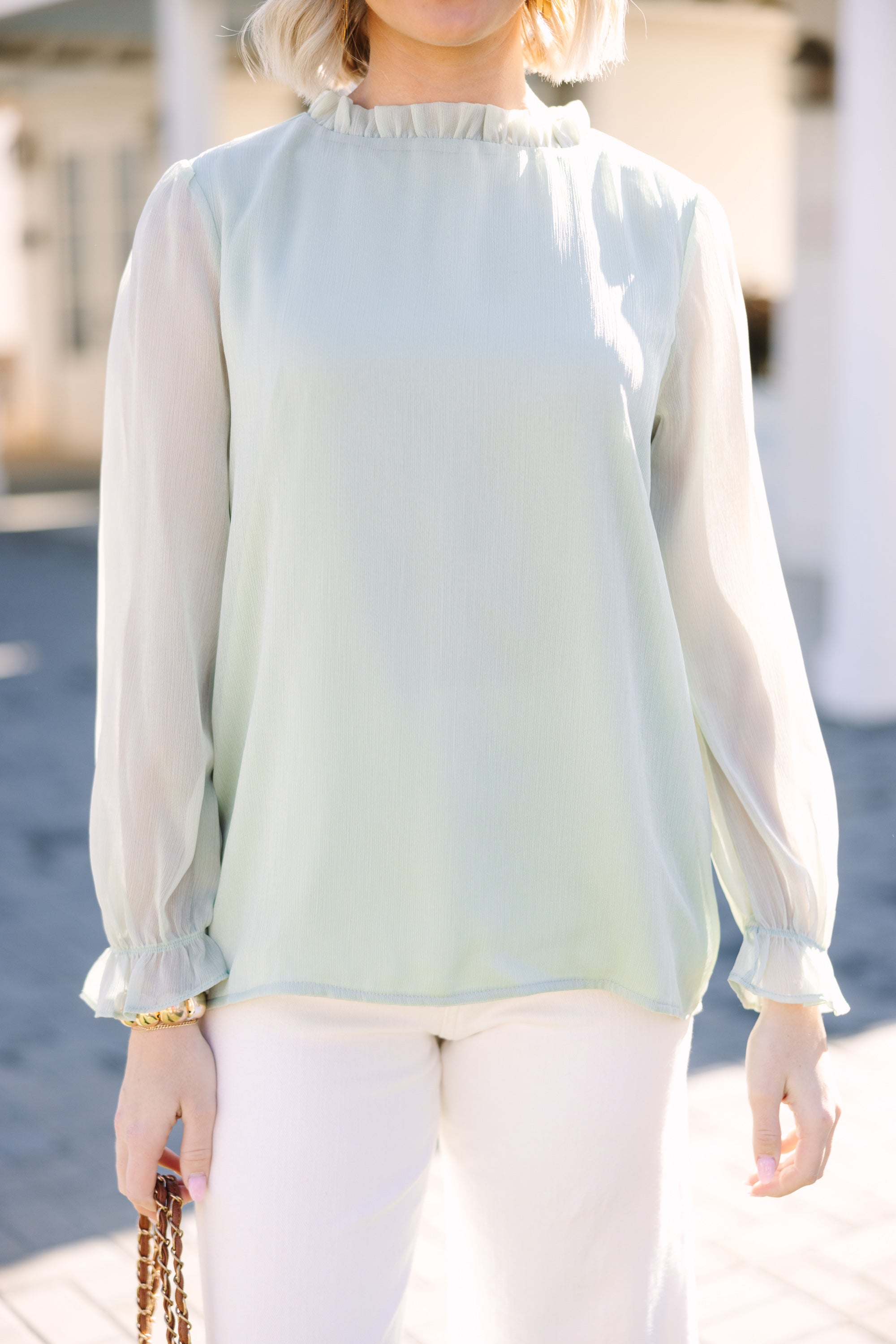 Enchanting Dream Of The Day Green Blouse
