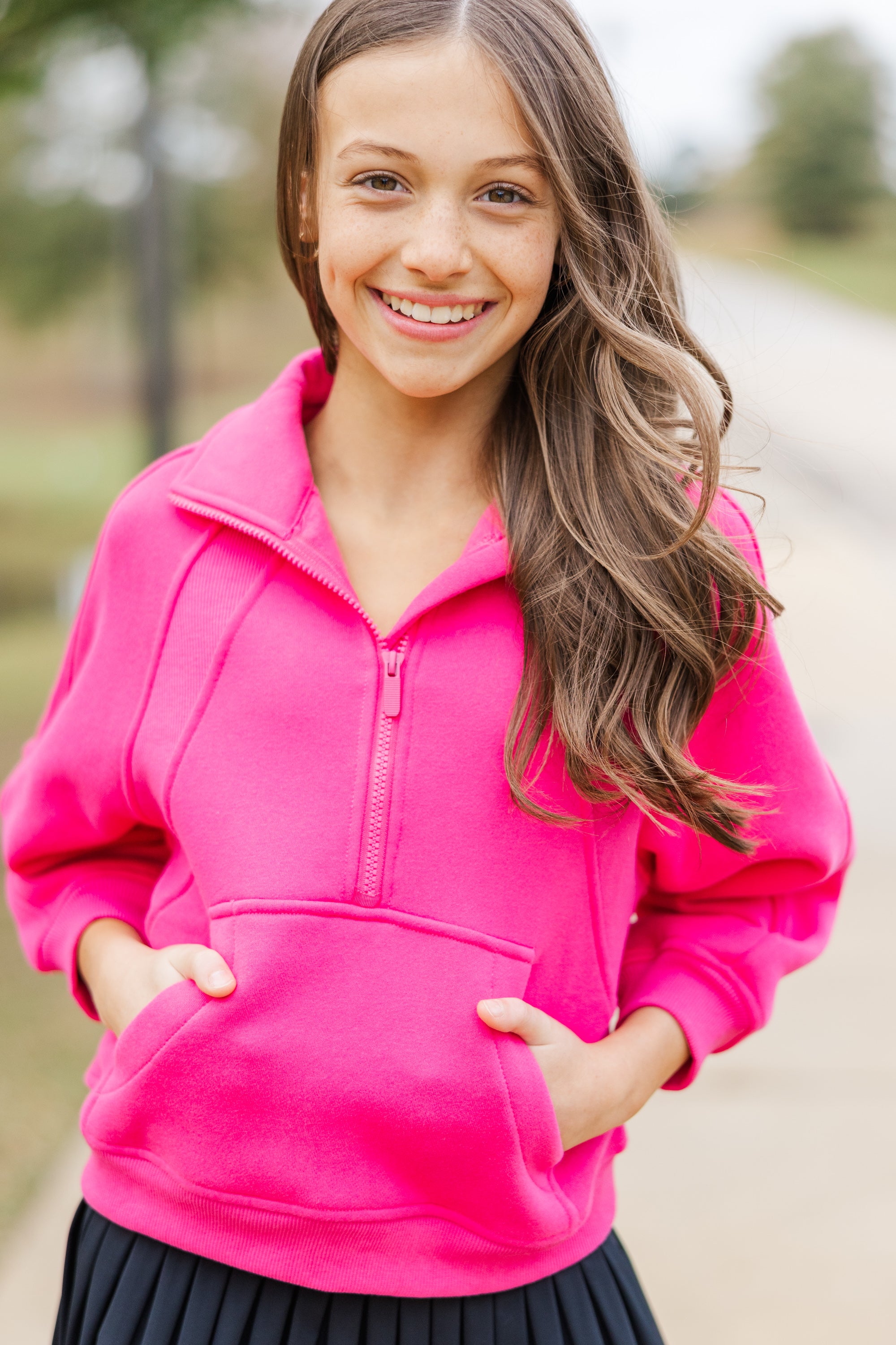 Girls' Irresistible Fuchsia Pink Always Direct Pullover