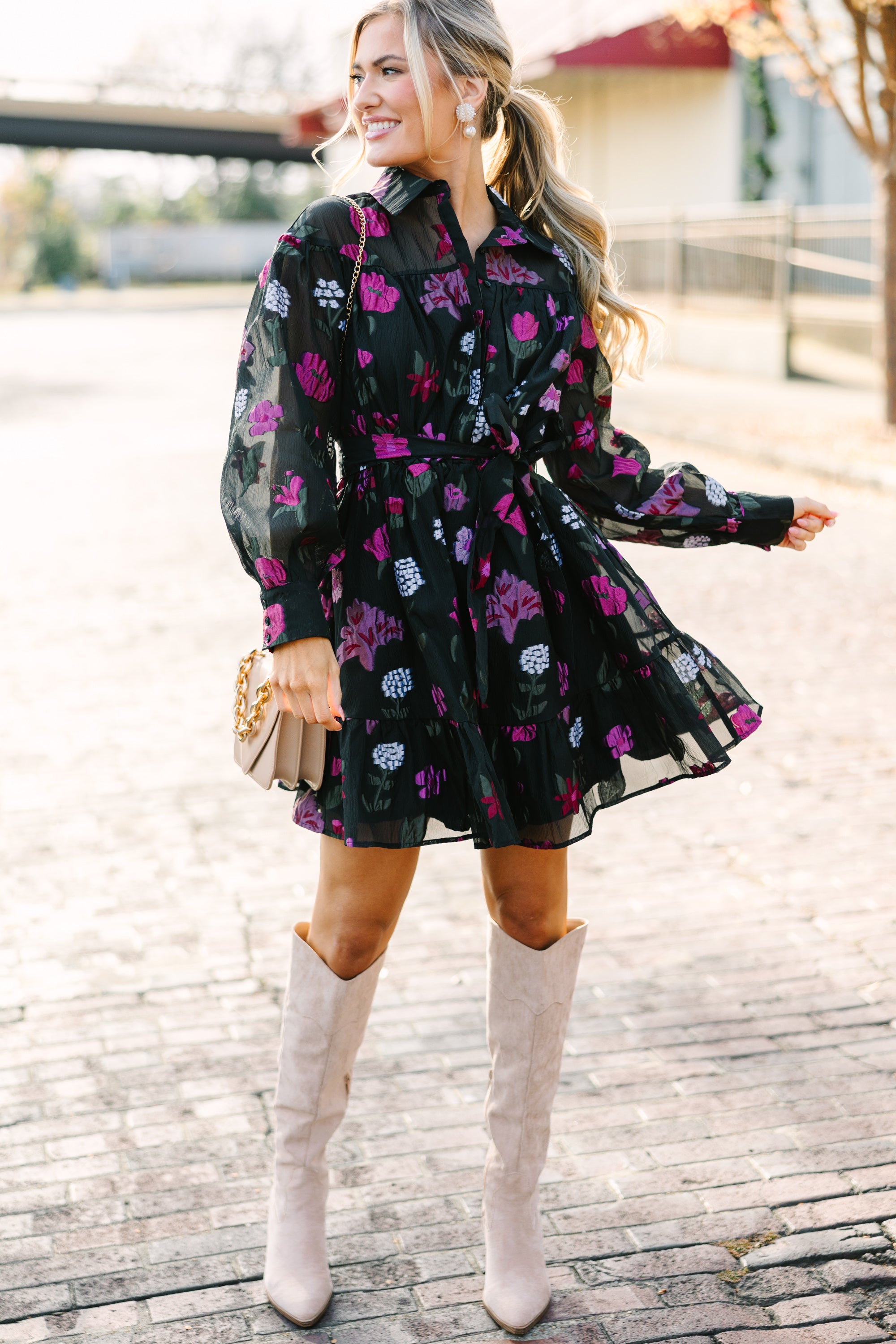 Fate: Enchanting Black Floral Dress for Your World