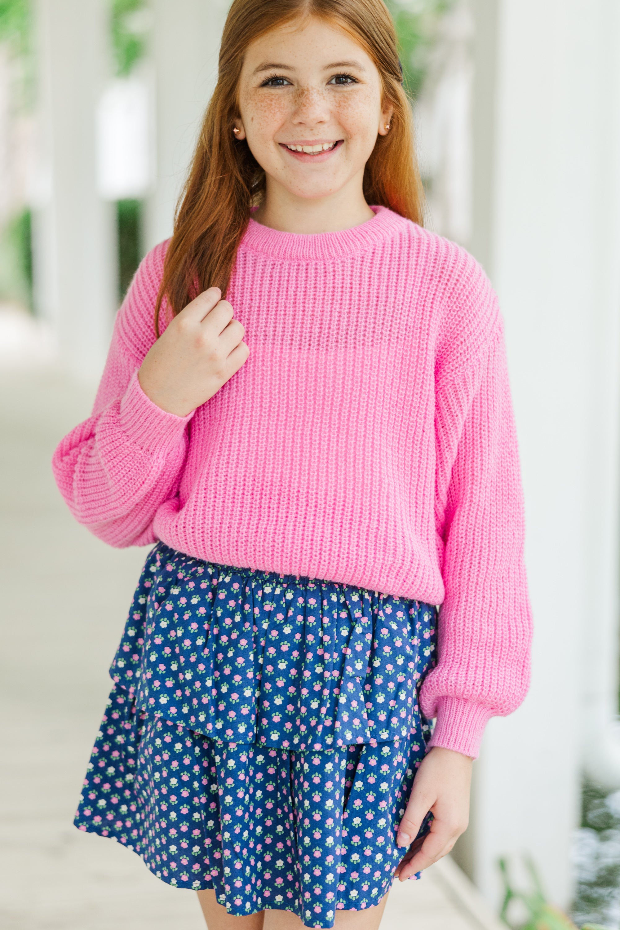 Absolutely Adorable Pink Sweater for Girls