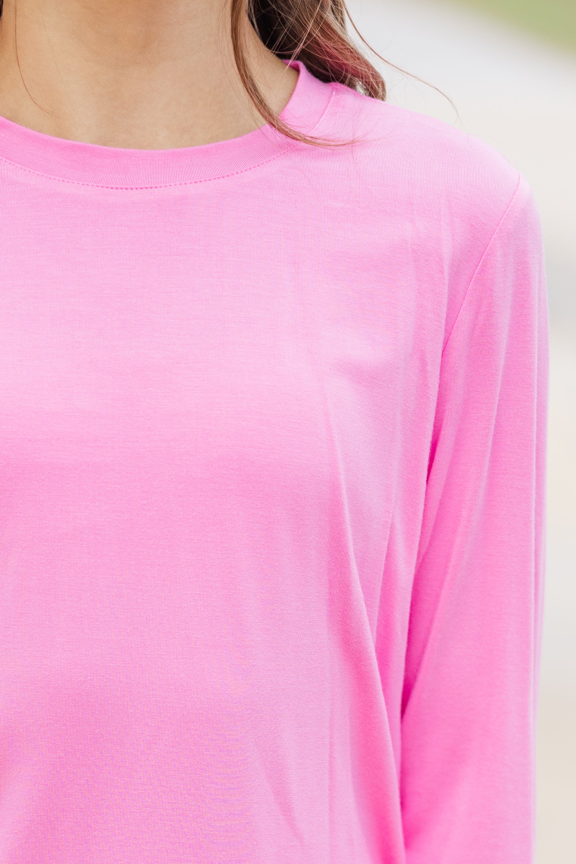 Allysa's Pink Long-Sleeve Tee for Girls - A Fashion Must-Have!