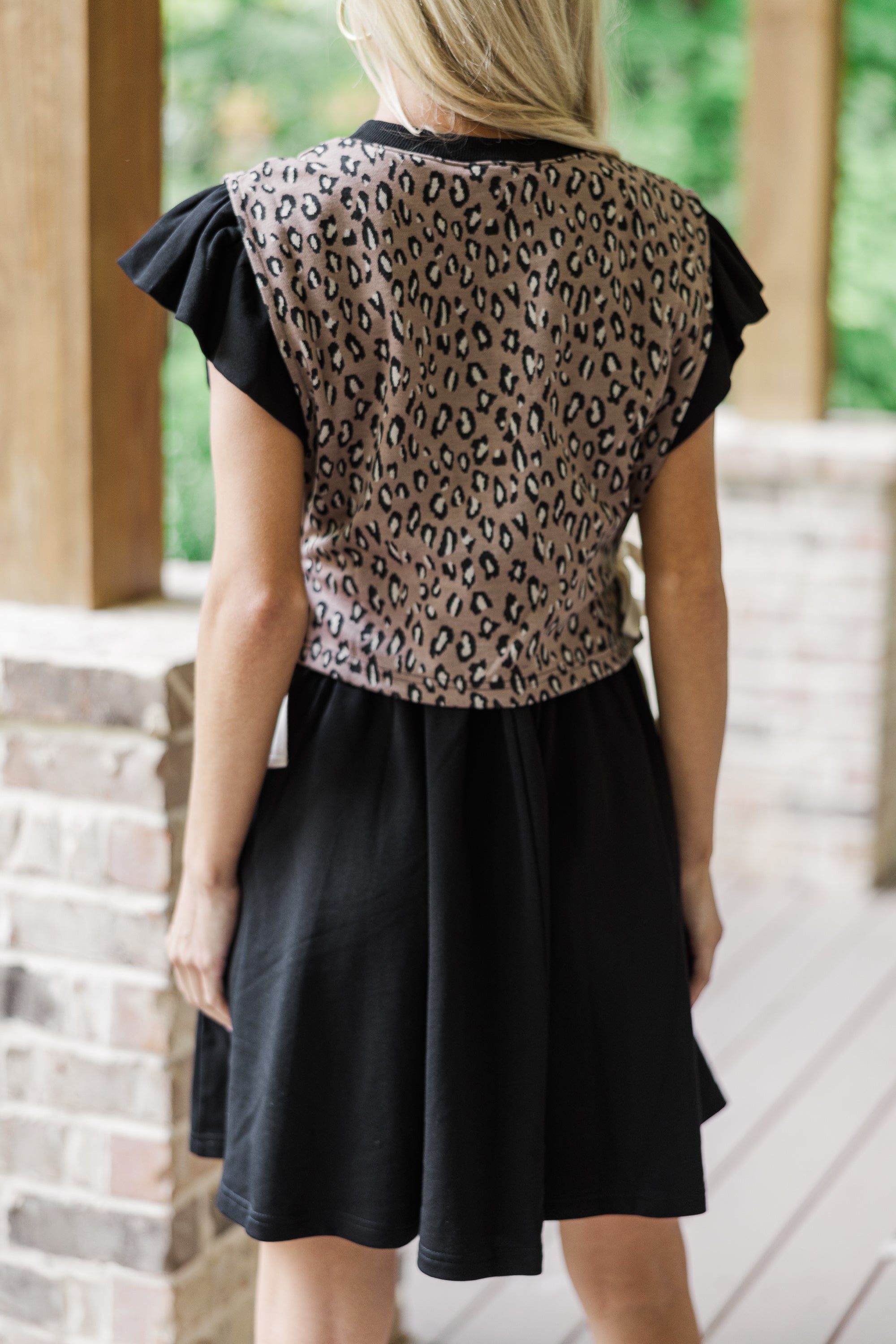 Gorgeous Check On You Black Leopard Print Dress