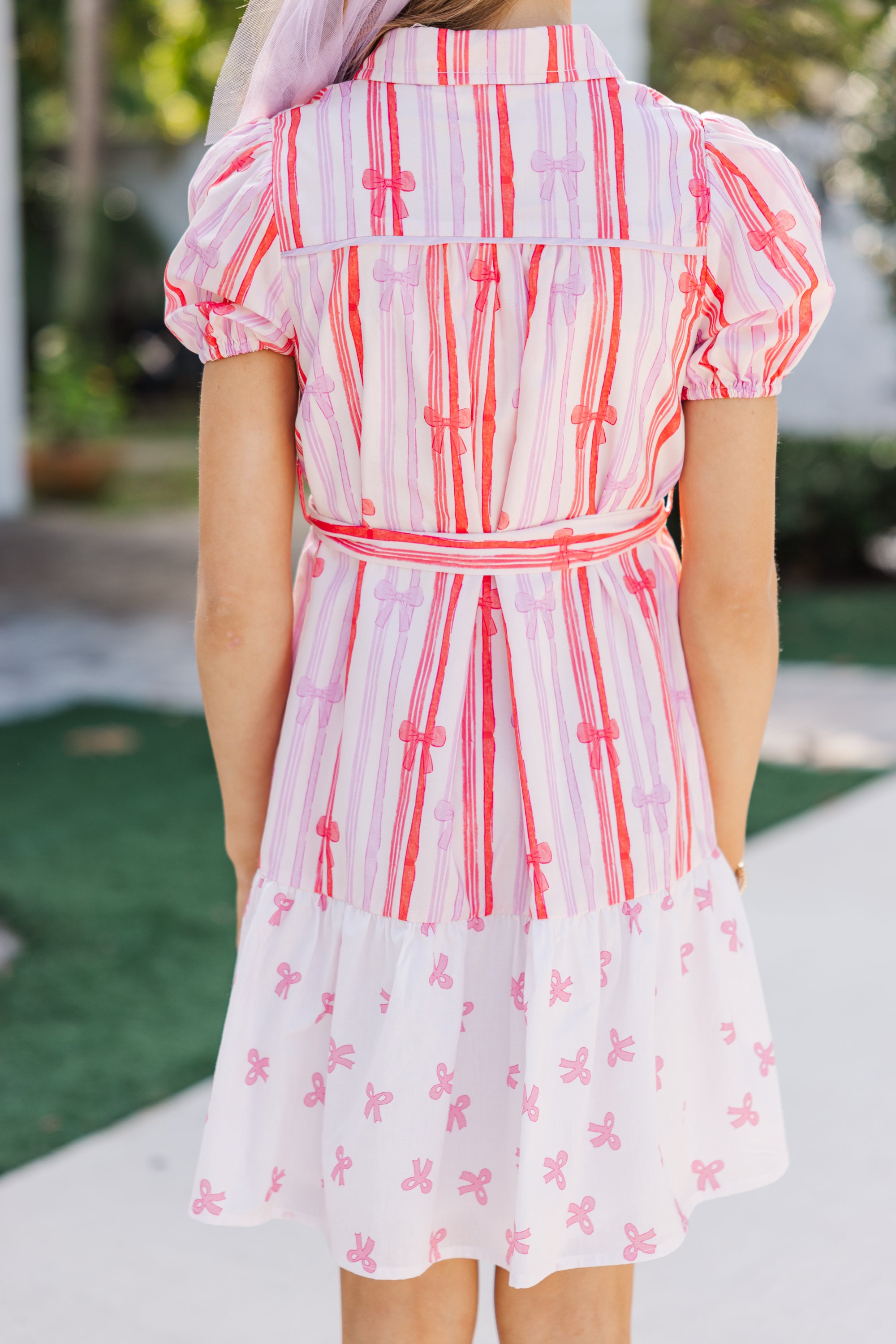 Bianca's Enchanting Pink Bow Dress for Girls