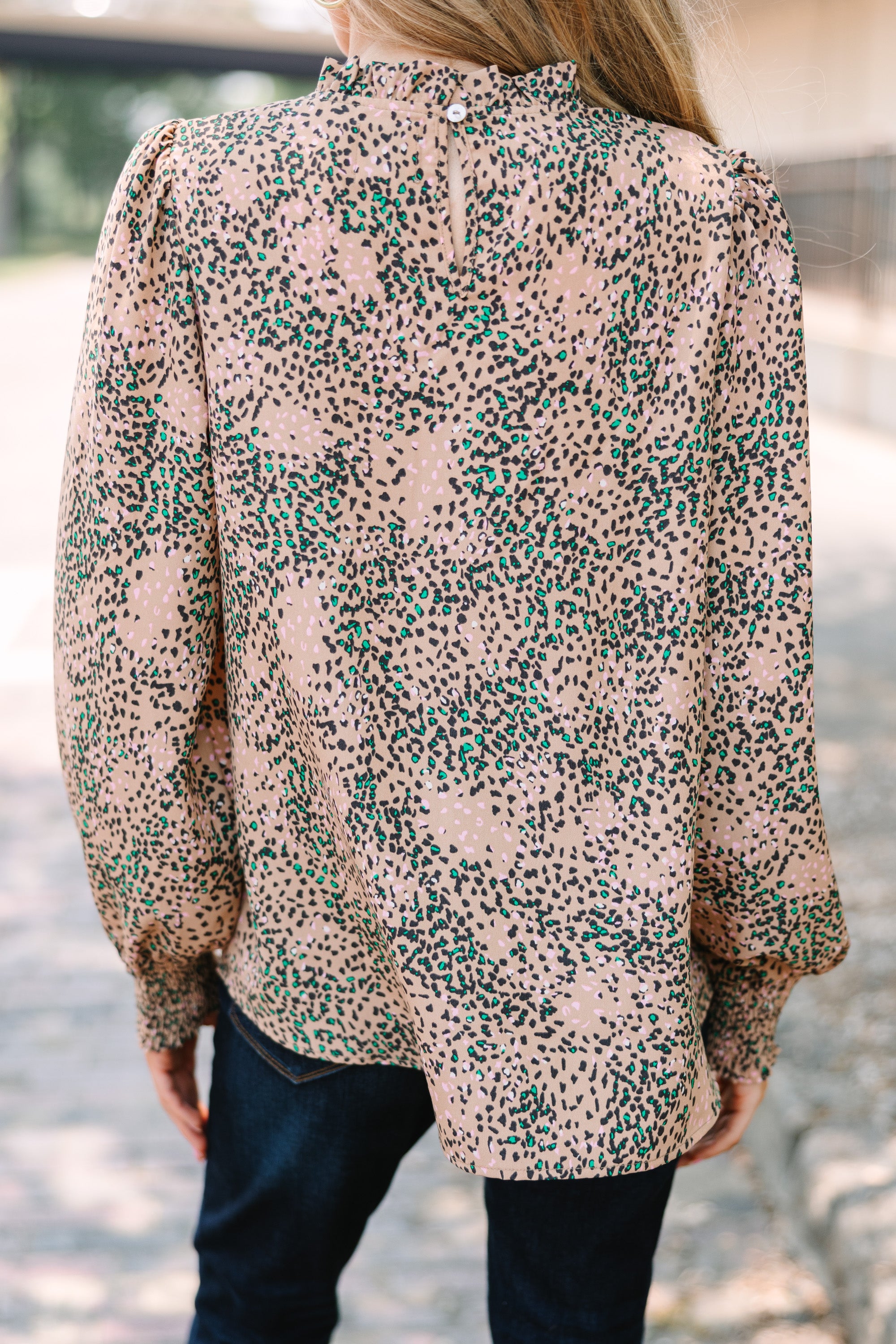 Gorgeous Taupe Brown Leopard Print Blouse - A Fall Must-Have!